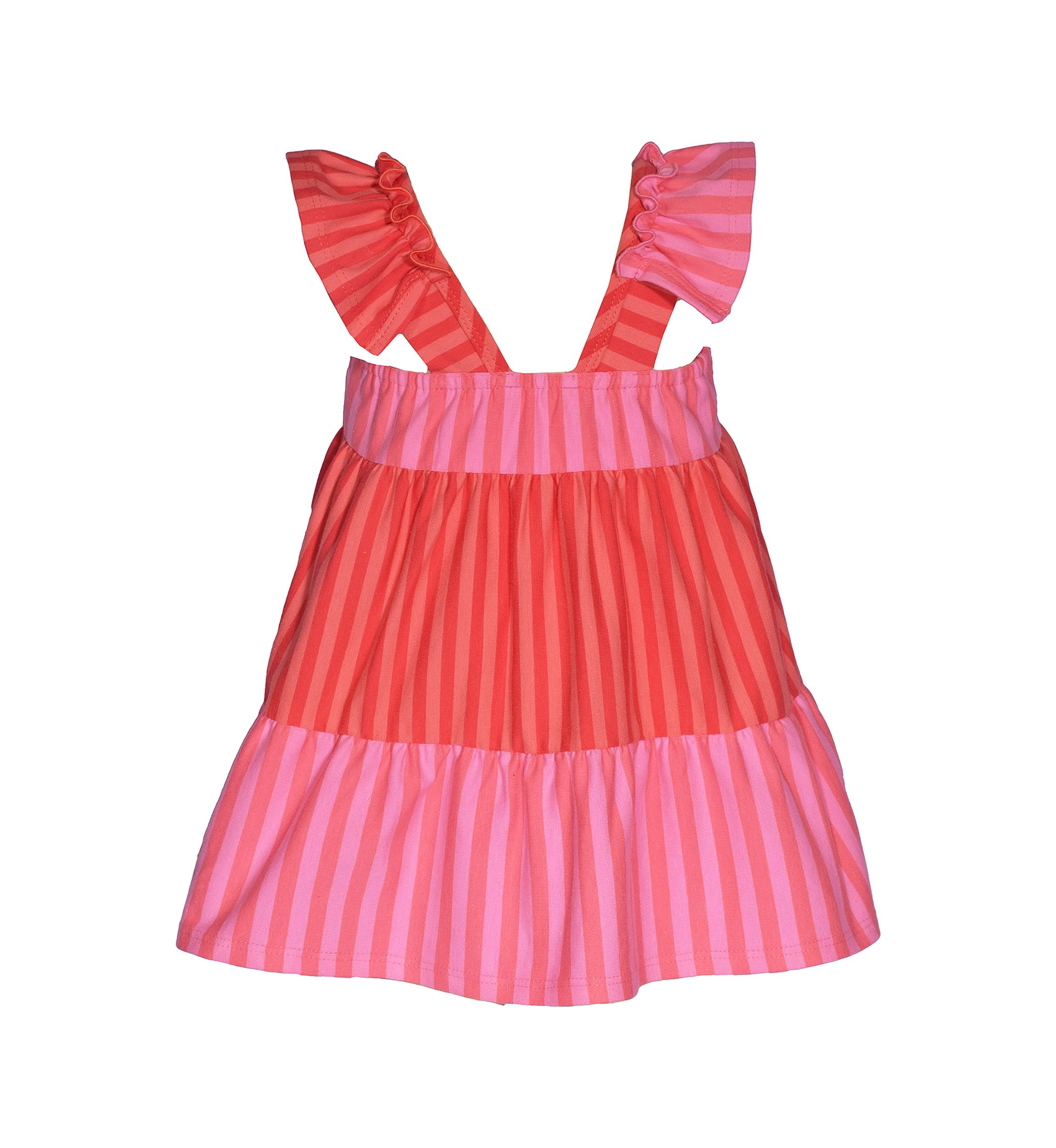 Toddler Girls Multi Stripe Color Blocked Knit Dress