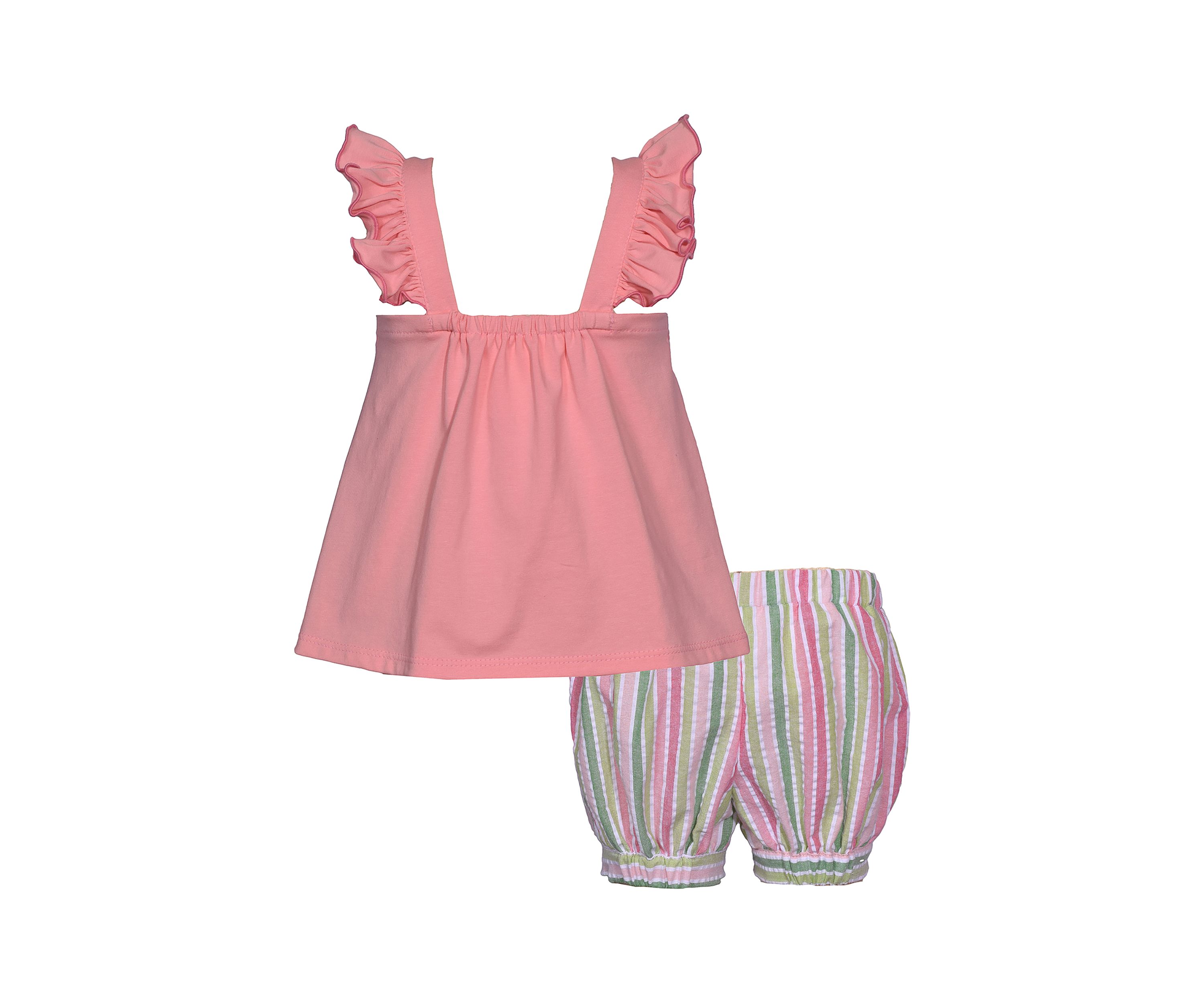 Toddler Girls 2 Piece Ladybug Bubble Shorts Set