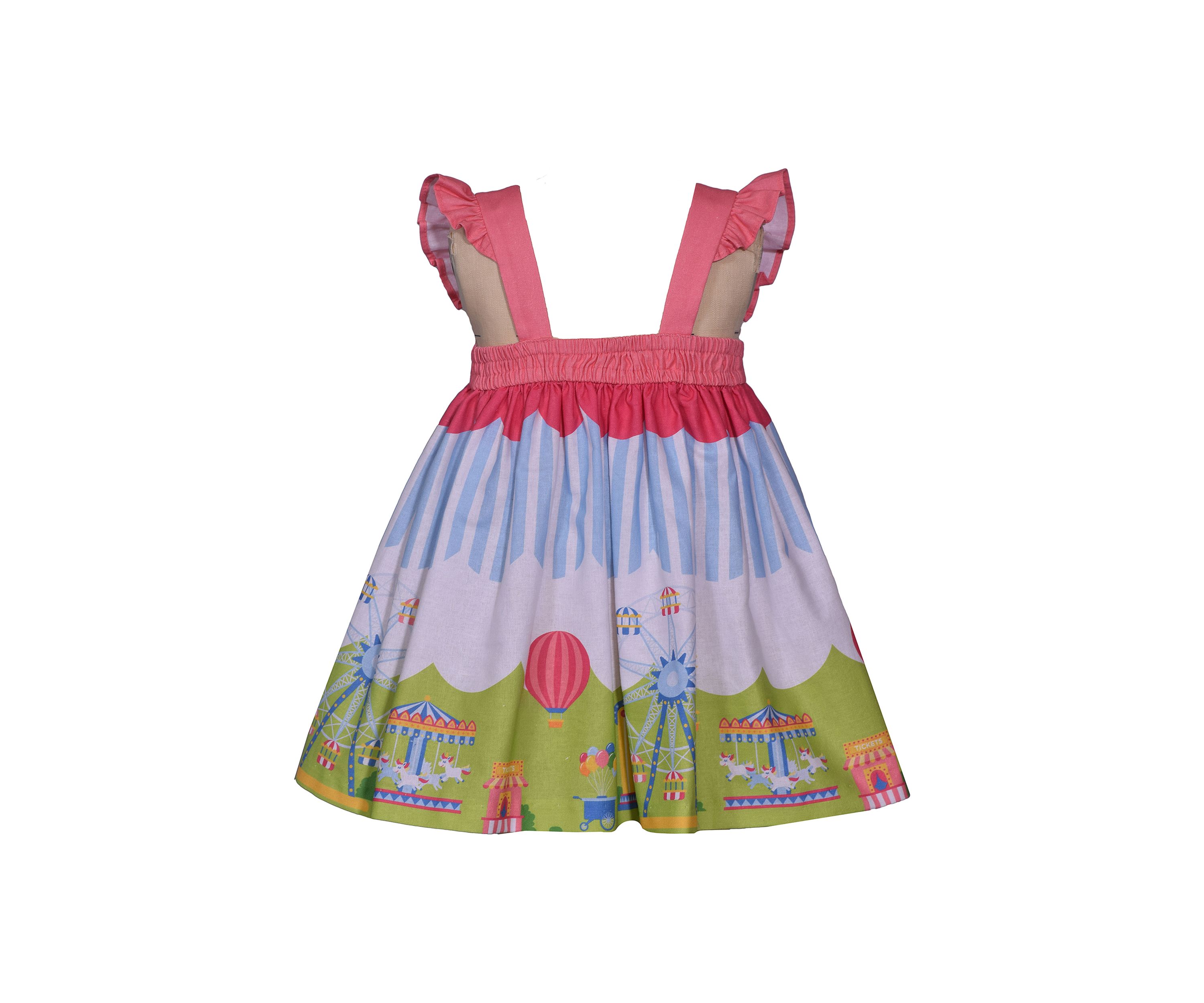Toddler Girls Flutter Sleeve Carnival Dress