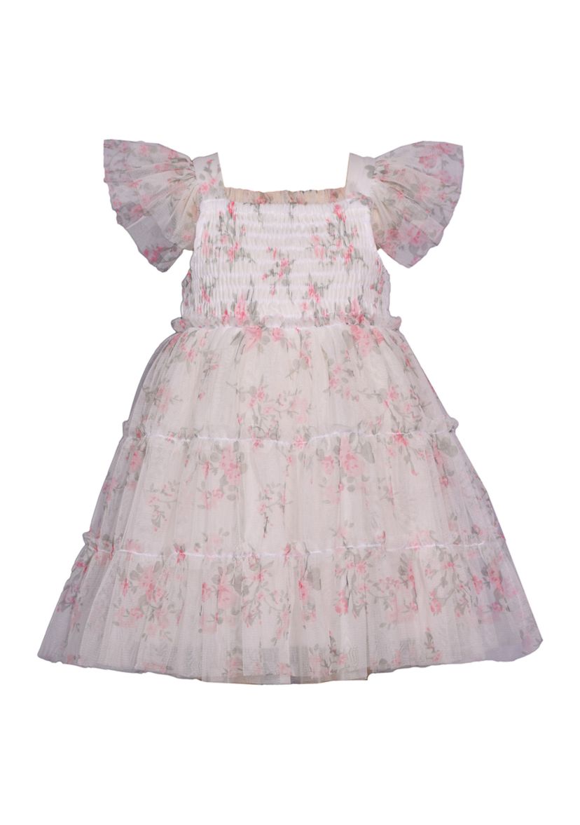 Toddler Girls Ruffle Floral Printed Dress