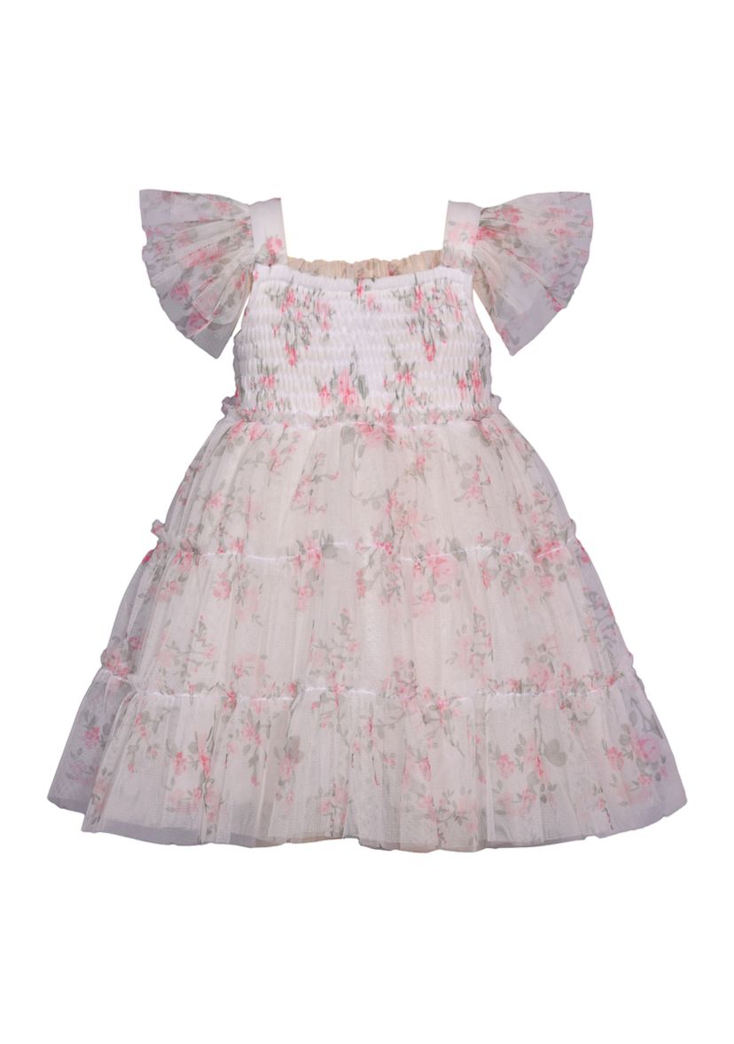 Toddler Girls Ruffle Floral Printed Dress