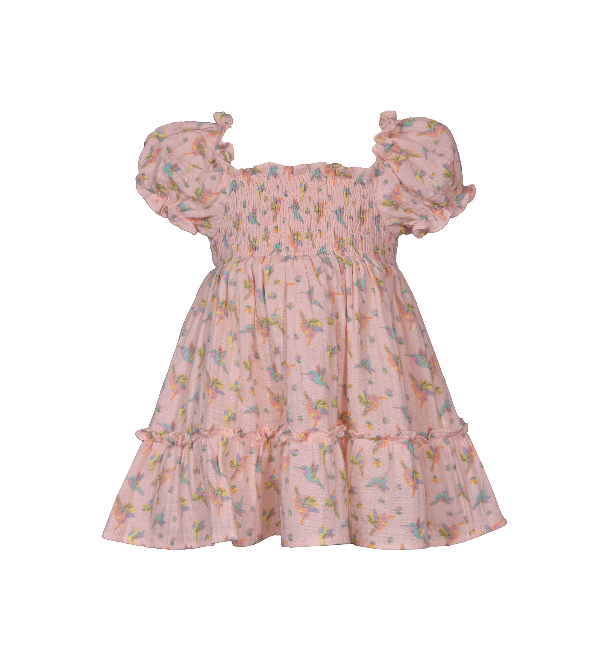 Toddler Girls Hummingbird Printed Dress