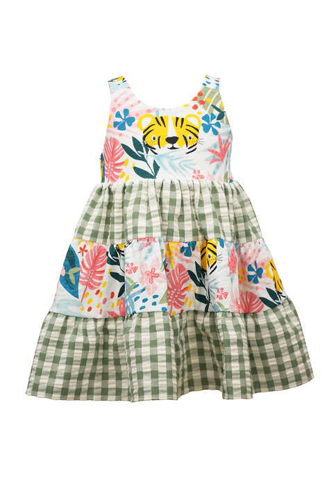 Bonnie Jean Baby Girls Sleeveless Tiered Mixed Print