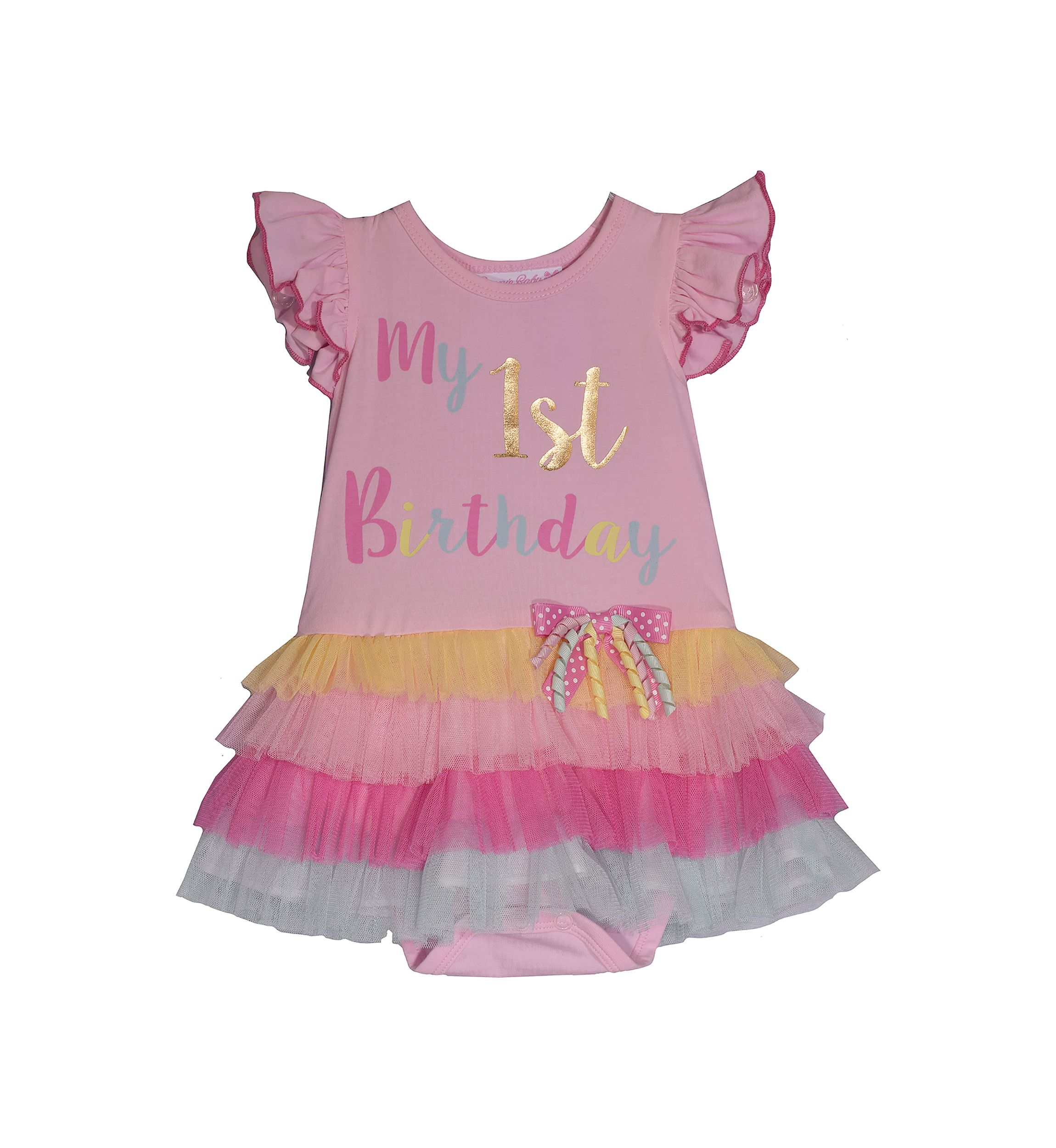 Baby Girls First Birthday Bubble Dress