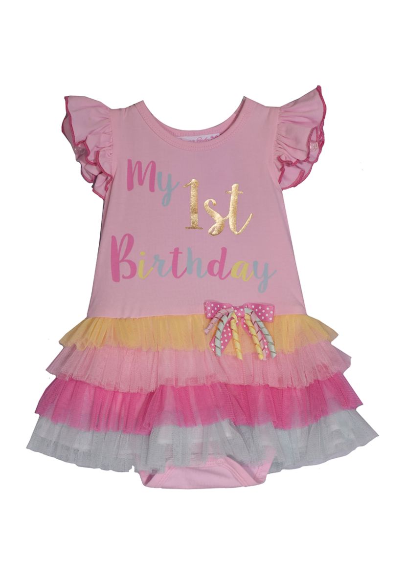 Baby Girls First Birthday Bubble Dress