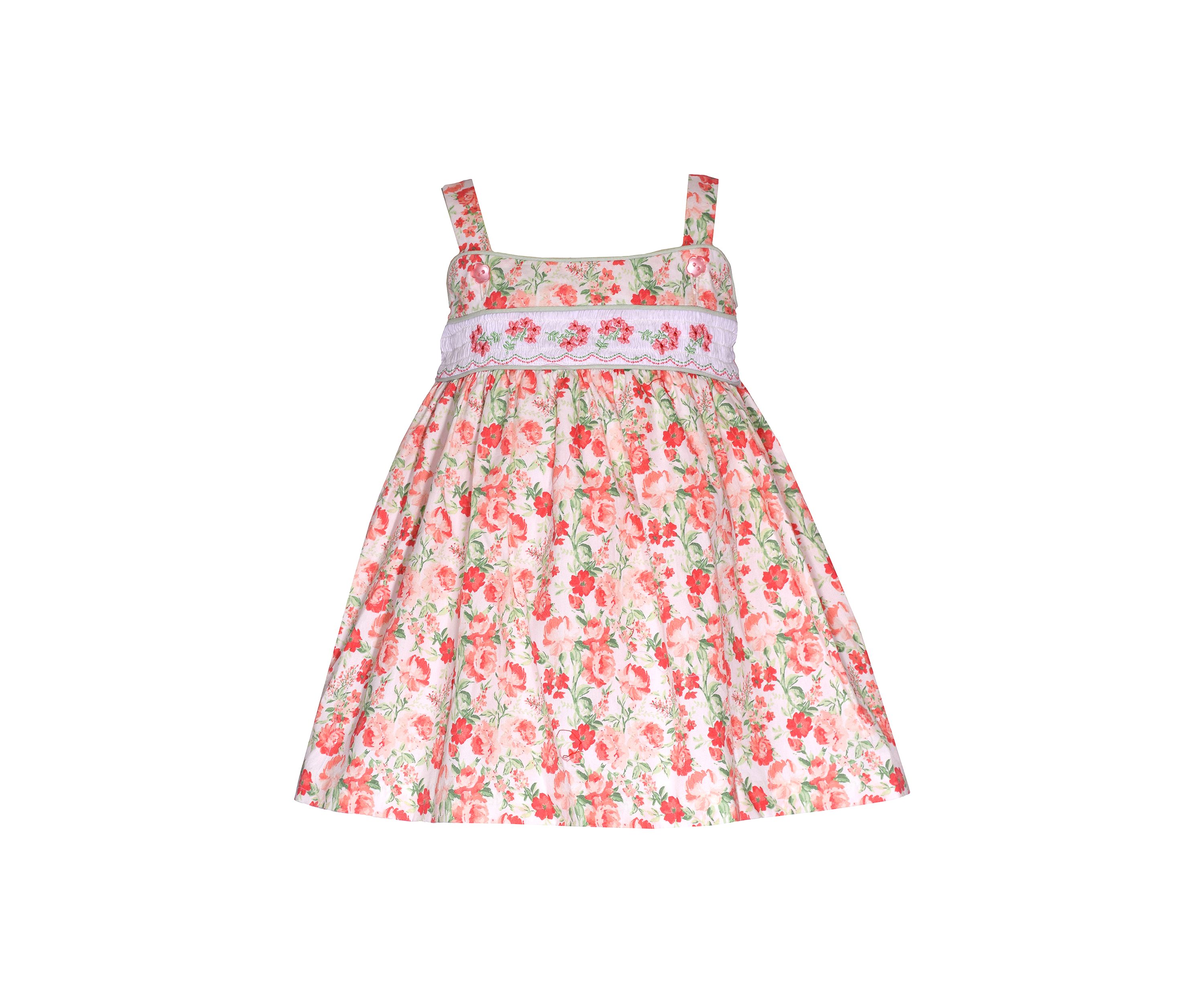 Baby Girls Sleeveless Floral Printed Dress