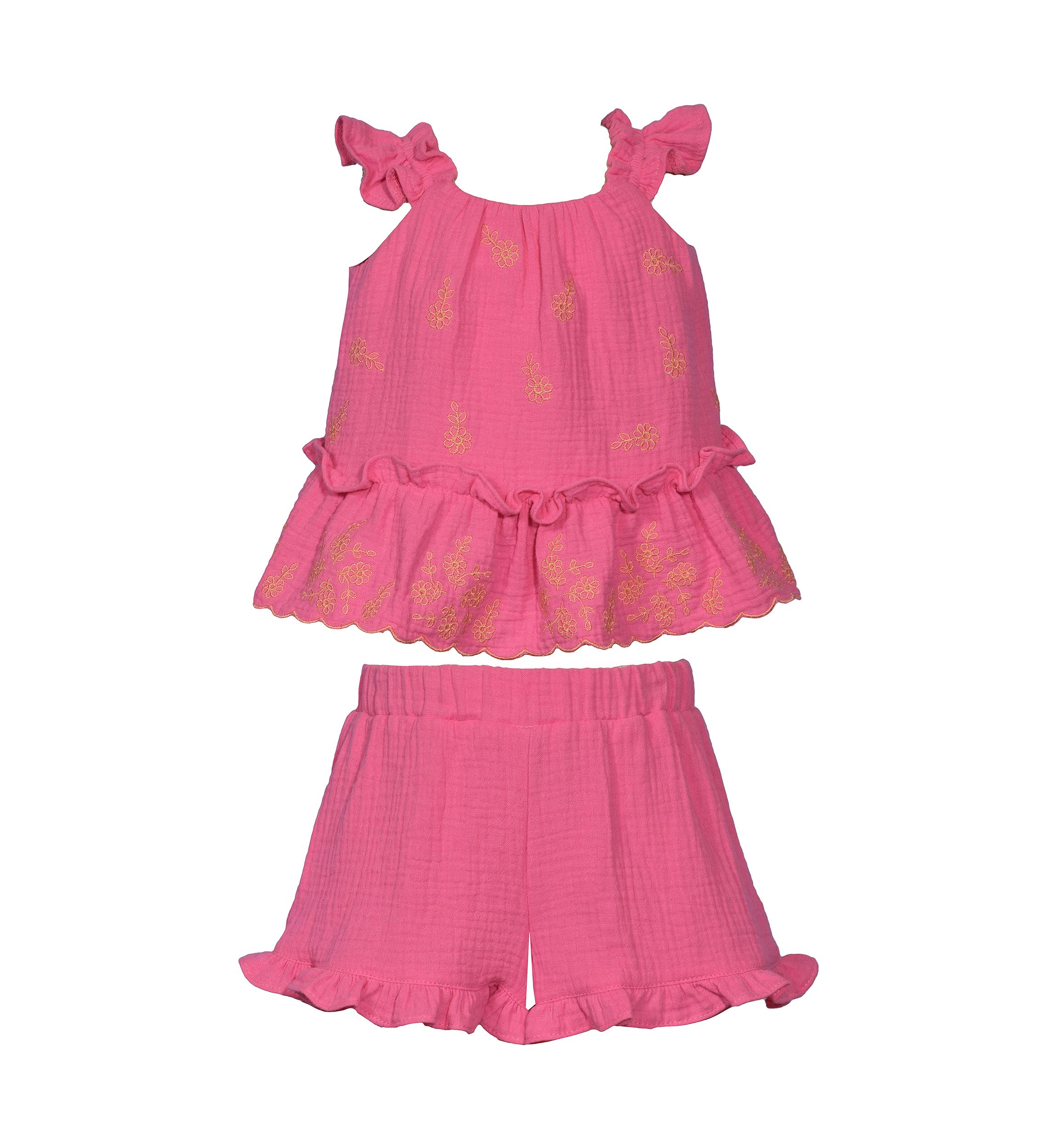 Baby Girls Two Piece Gauze Set