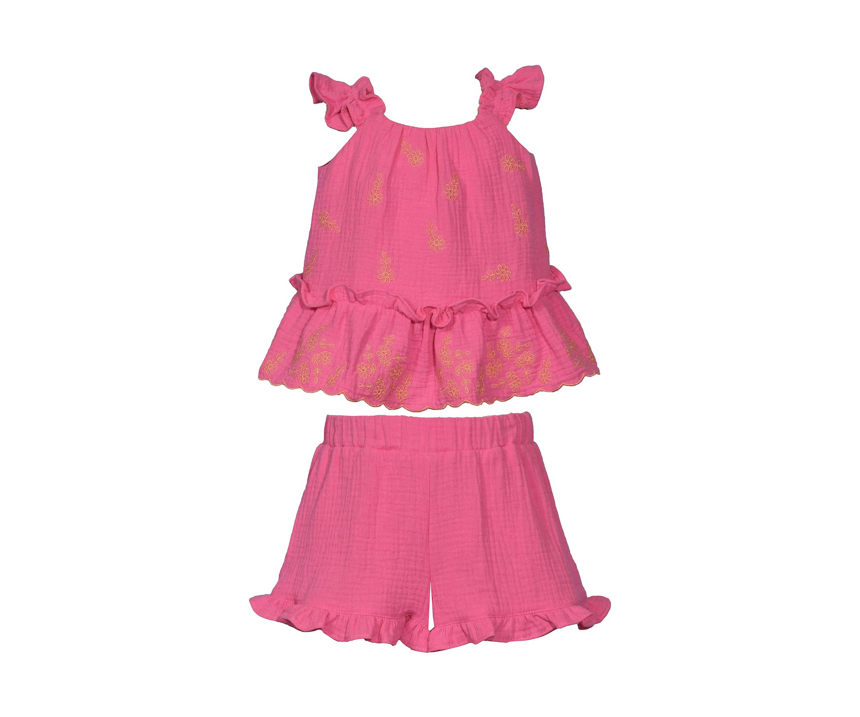 Baby Girls Two Piece Gauze Set