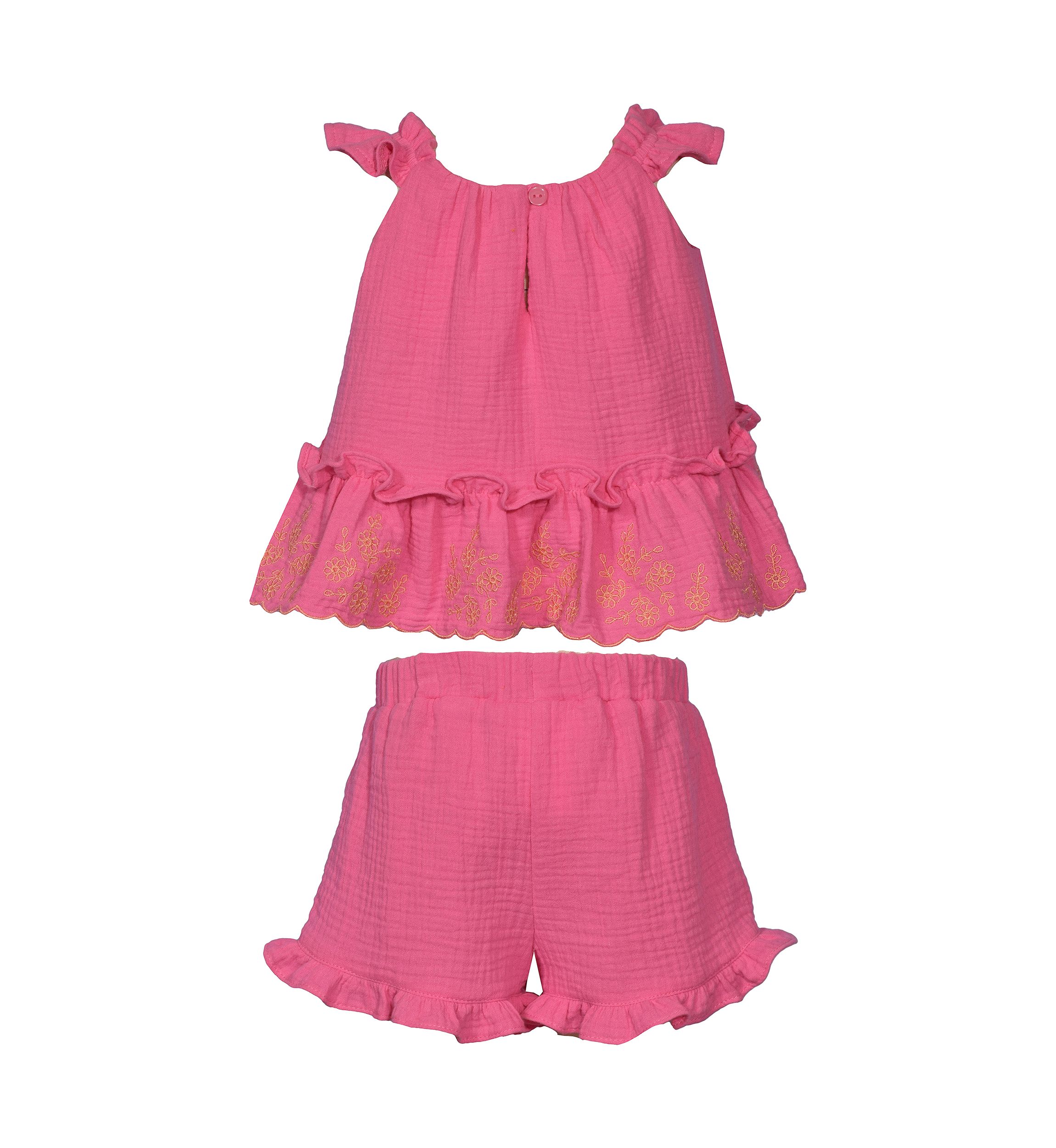 Baby Girls Two Piece Gauze Set