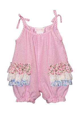 Bonnie Jean Baby Girls Romper, Pink, 3 - 6 Months