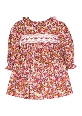 Bonnie Jean Toddler Girls Embroidered Smocked Floral Dress belk