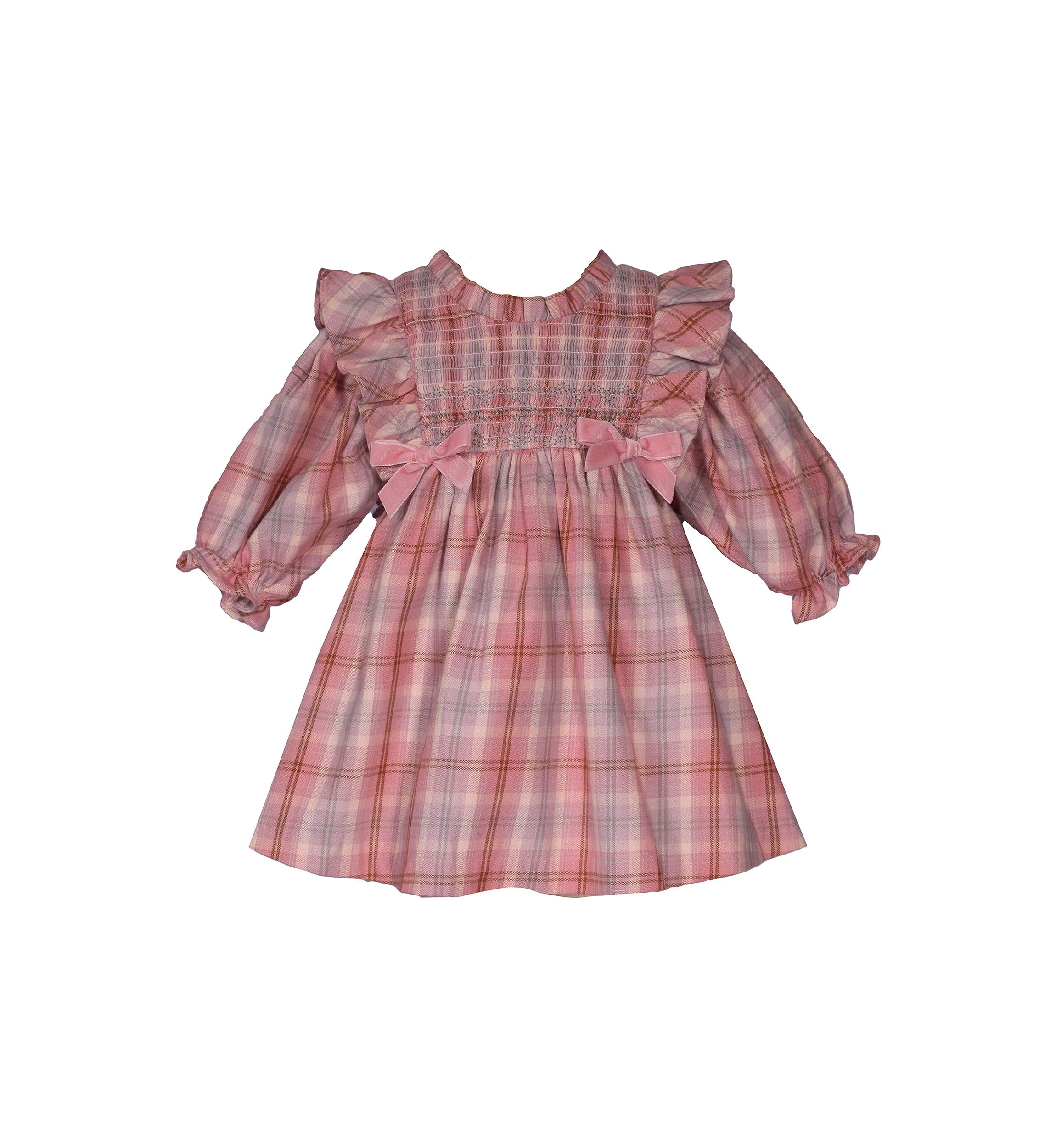 Toddler Girls Plaid Printed Dress