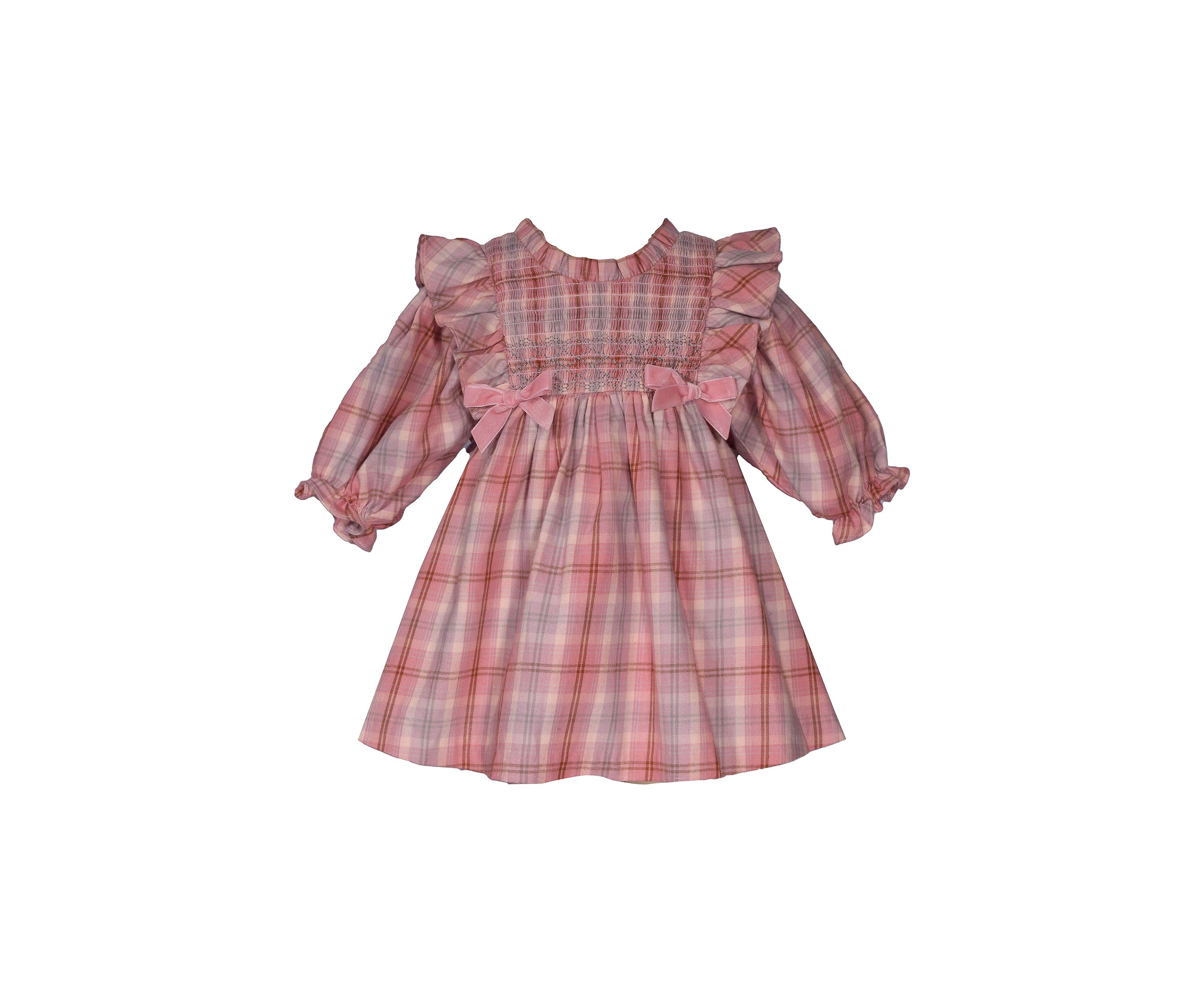 Toddler Girls Plaid Printed Dress