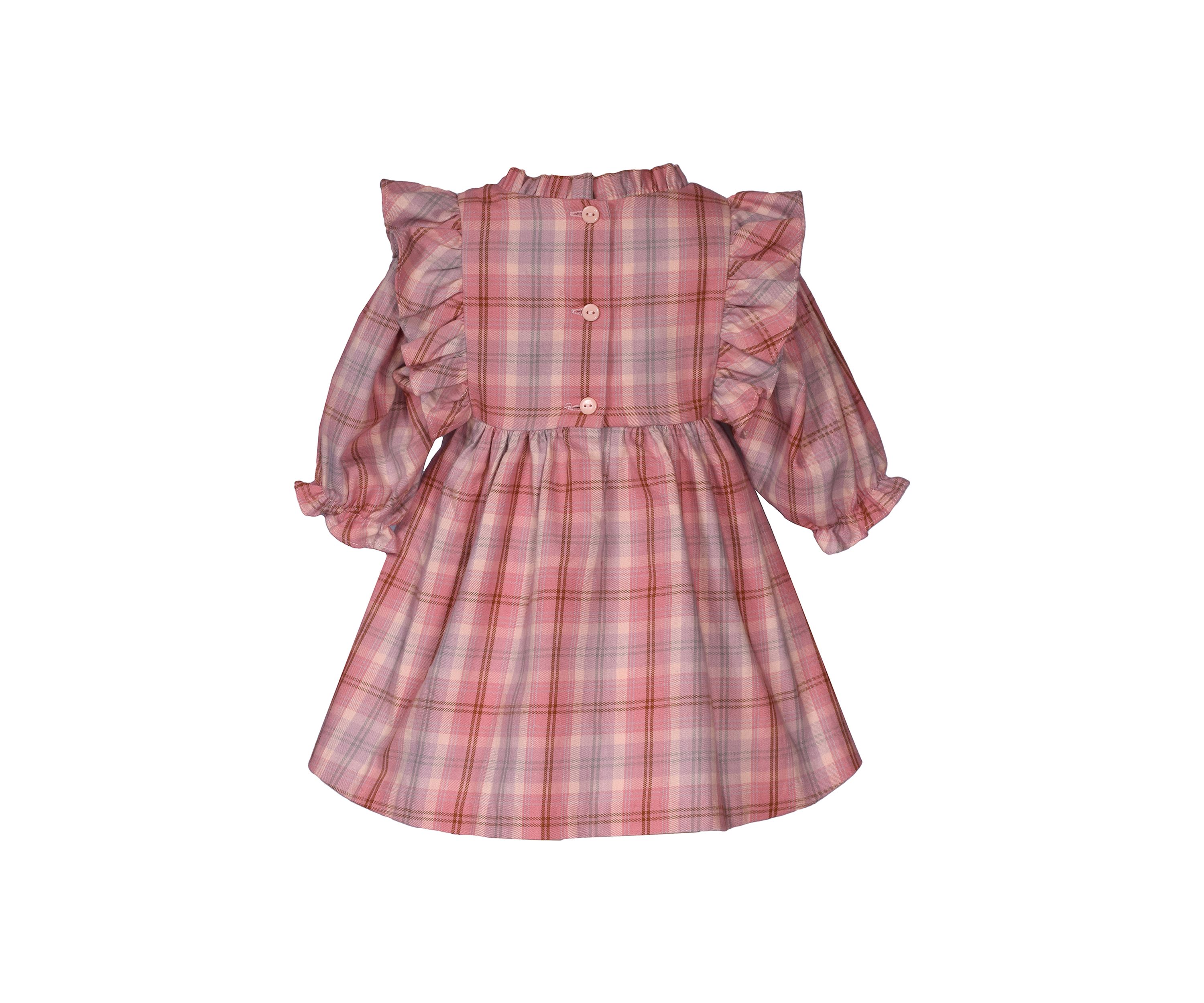 Toddler Girls Plaid Printed Dress