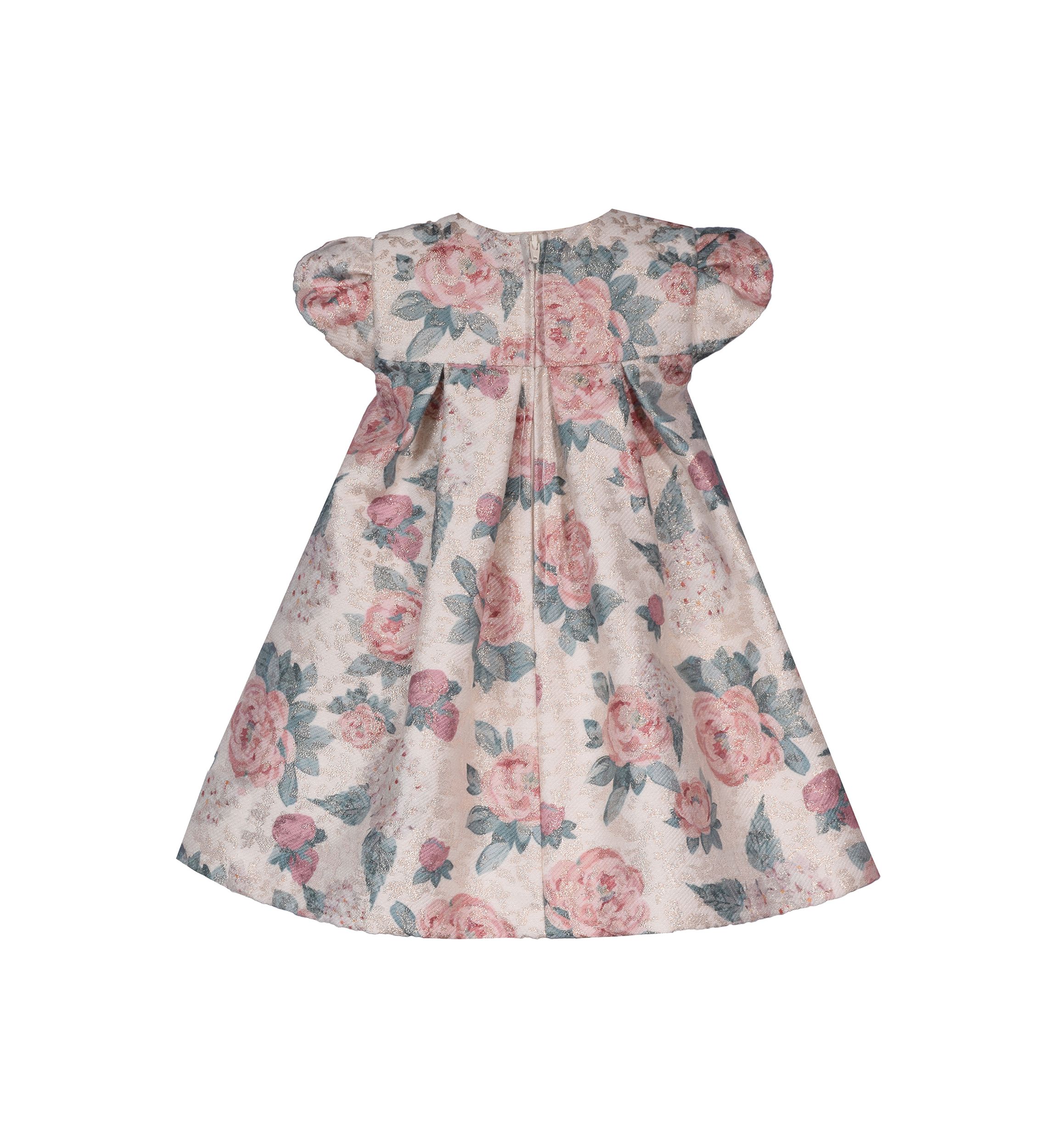 Toddler Girls Floral Printed Jacquard Dress