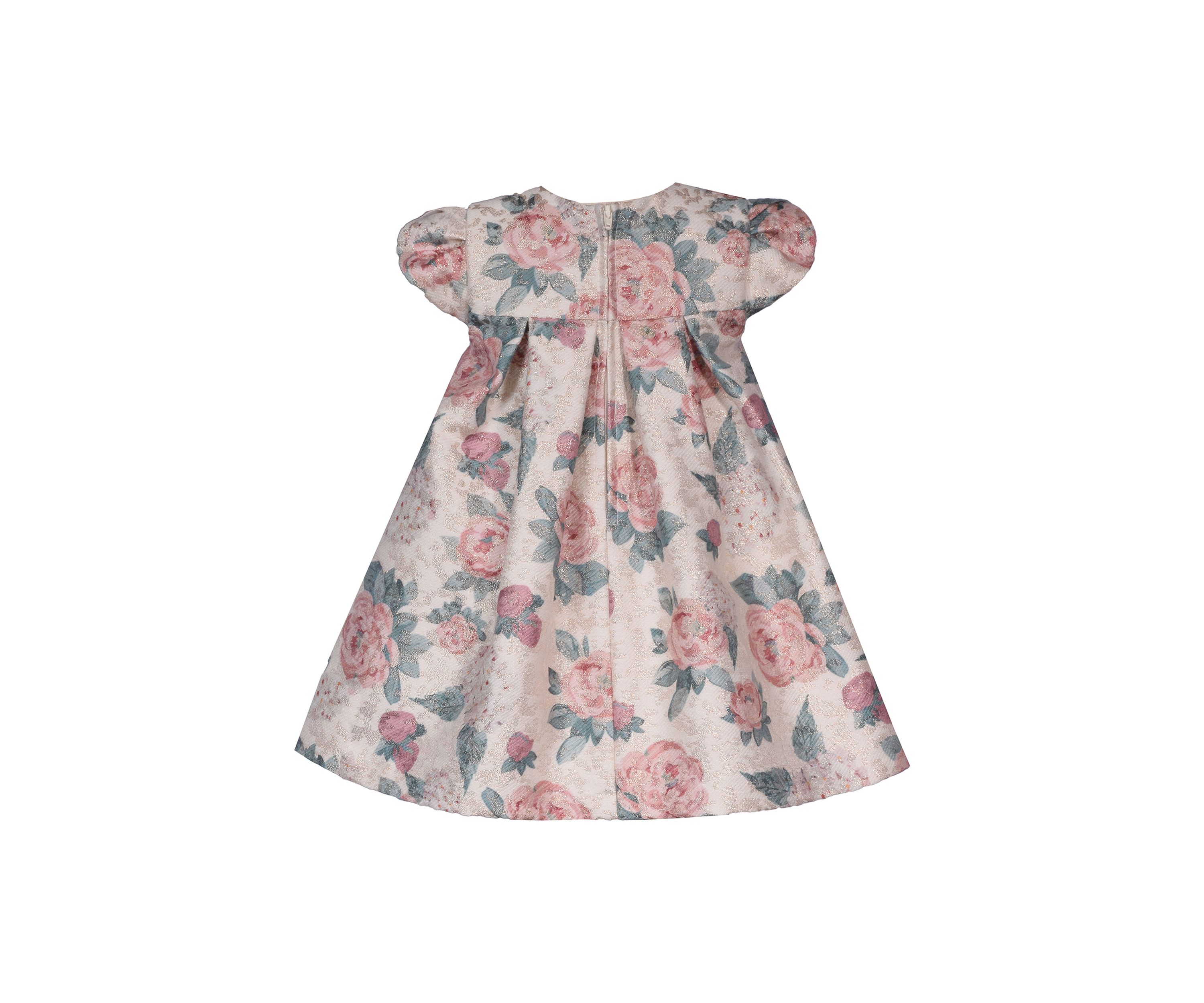 Toddler Girls Floral Printed Jacquard Dress