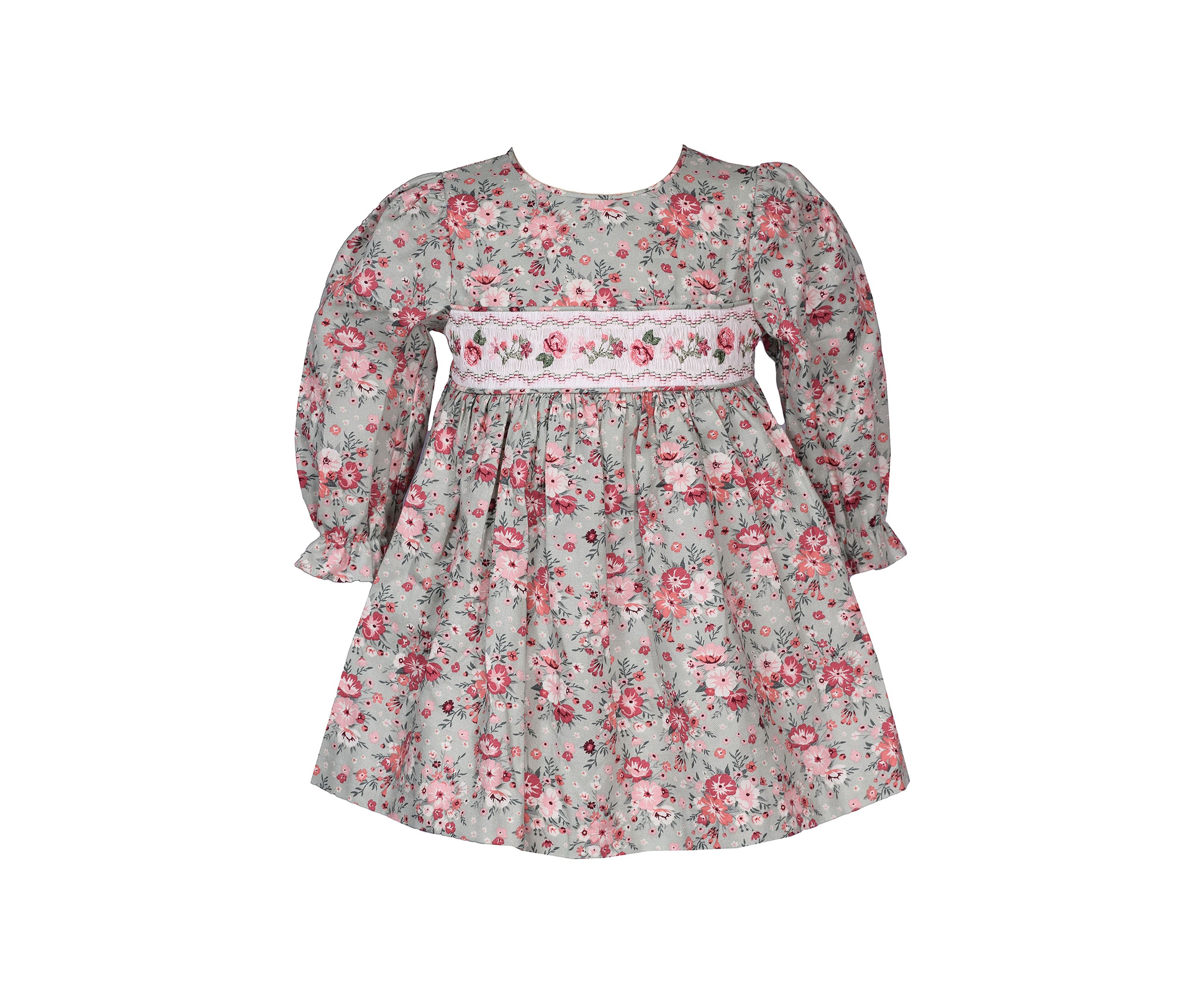 Toddler Girls Printed Smocked Dress