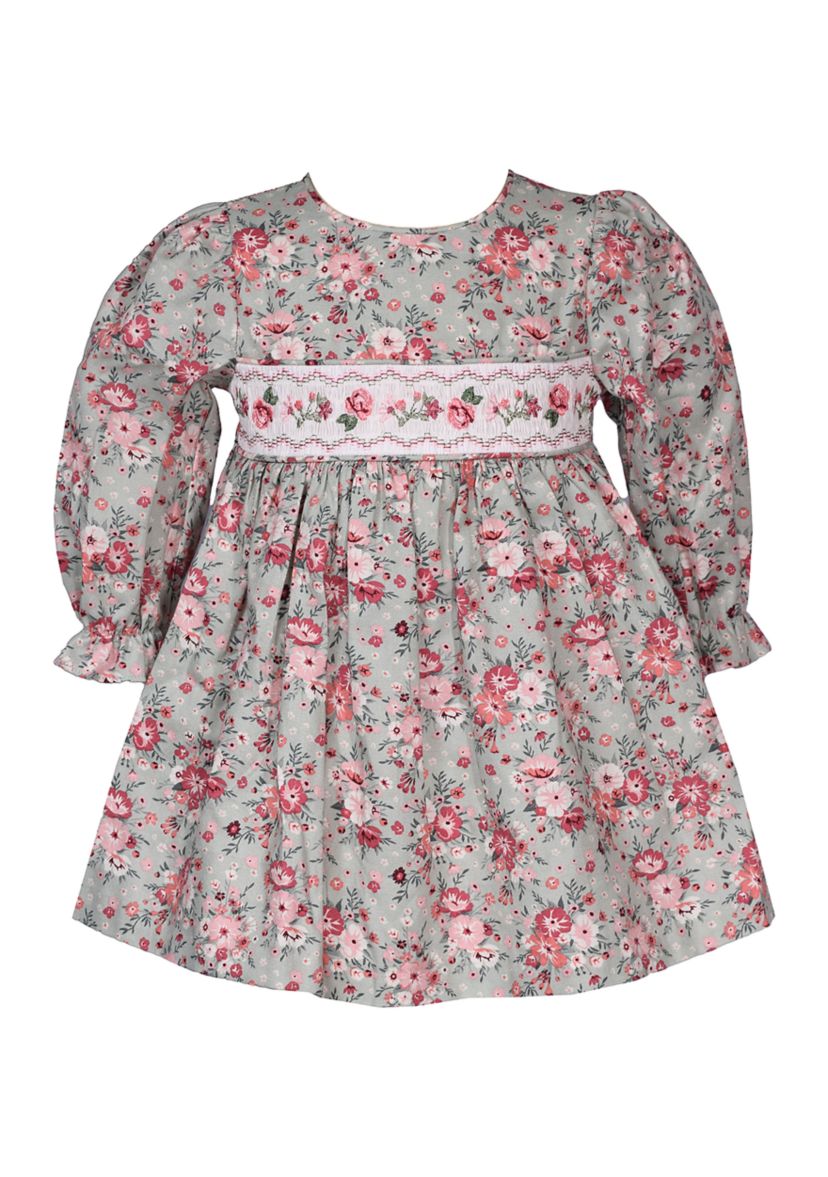 Toddler Girls Printed Smocked Dress