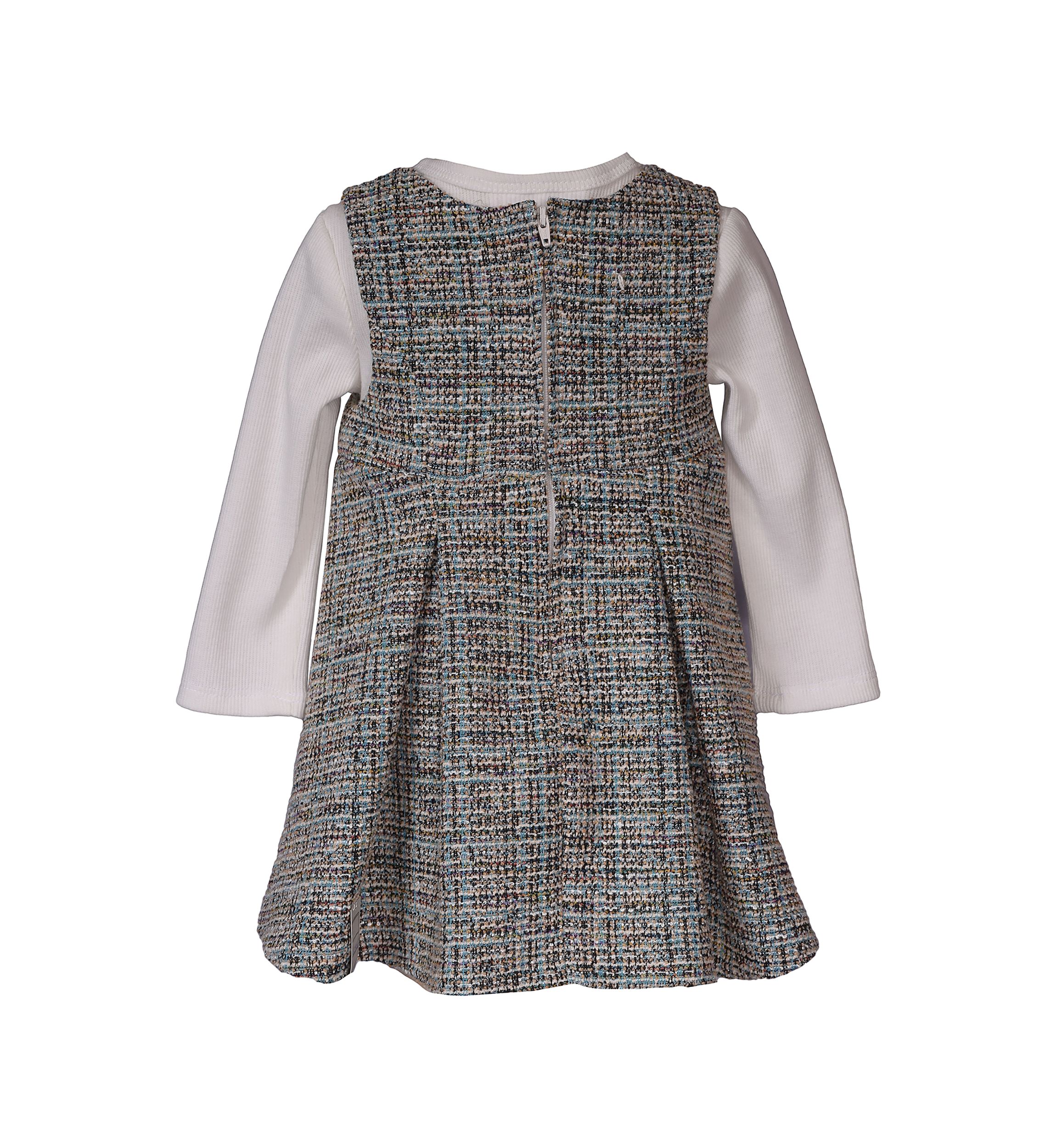 Toddler Girls Bouclé Jumper Dress Set
