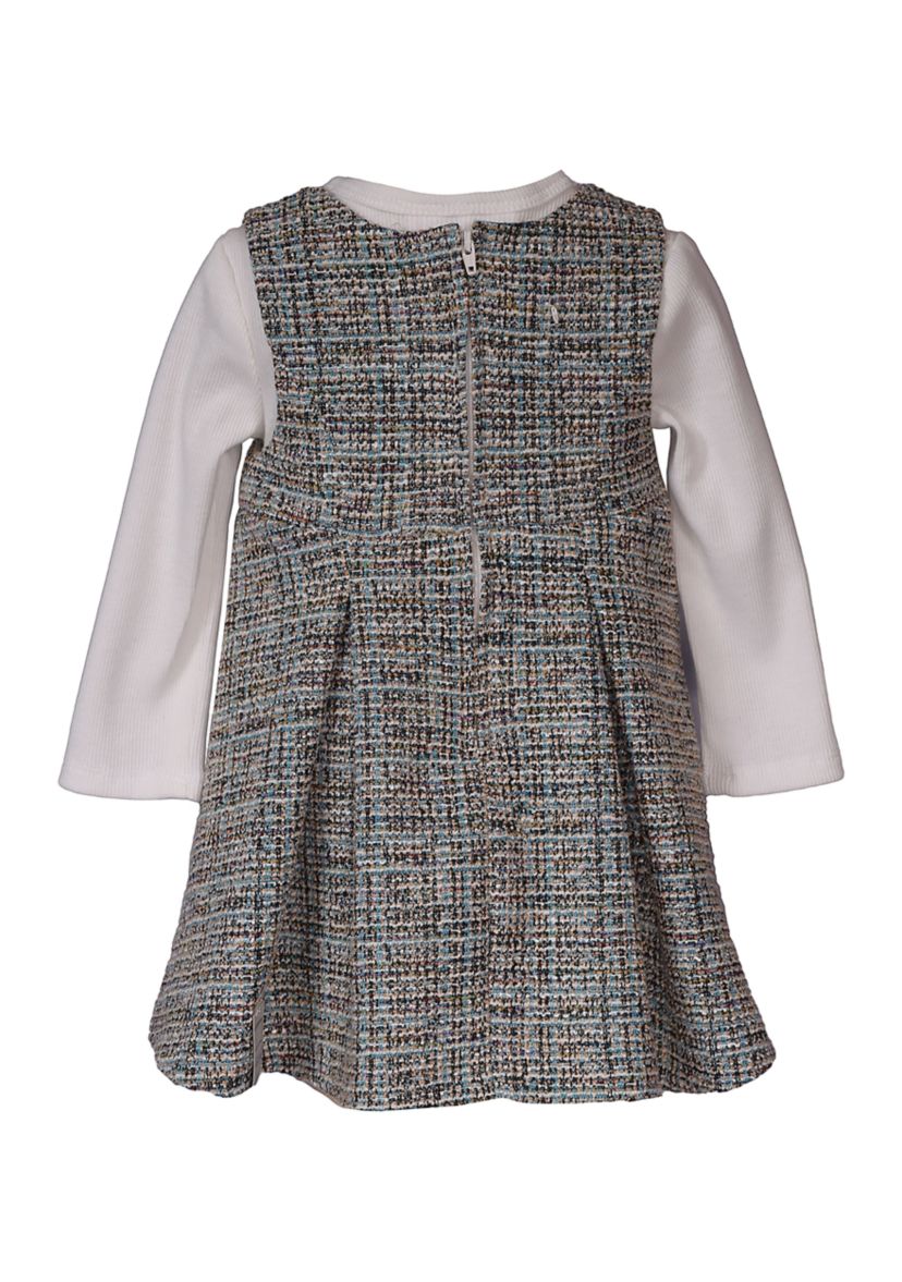 Toddler Girls Bouclé Jumper Dress Set