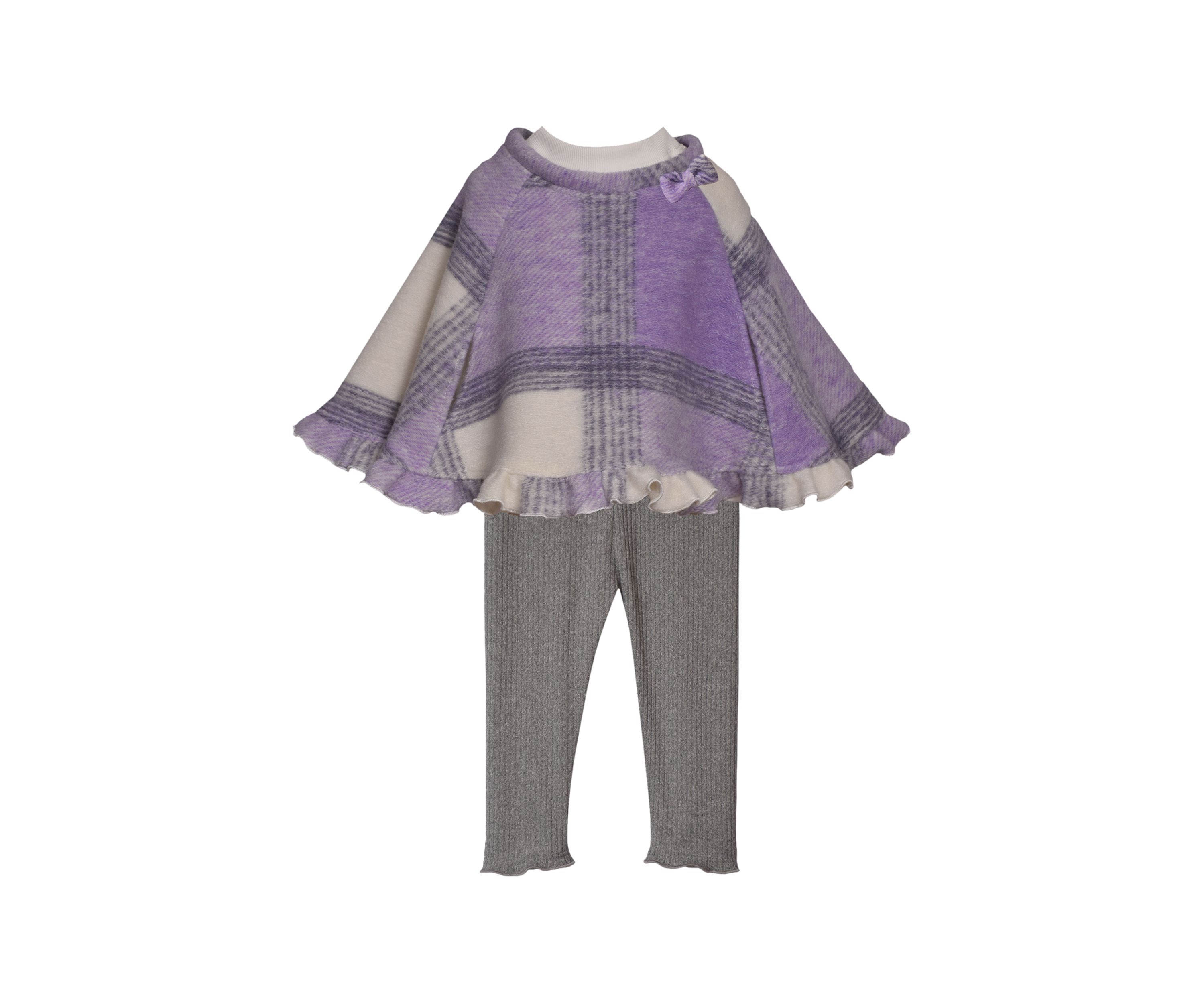 Toddler Girls 3-Piece Poncho Set 