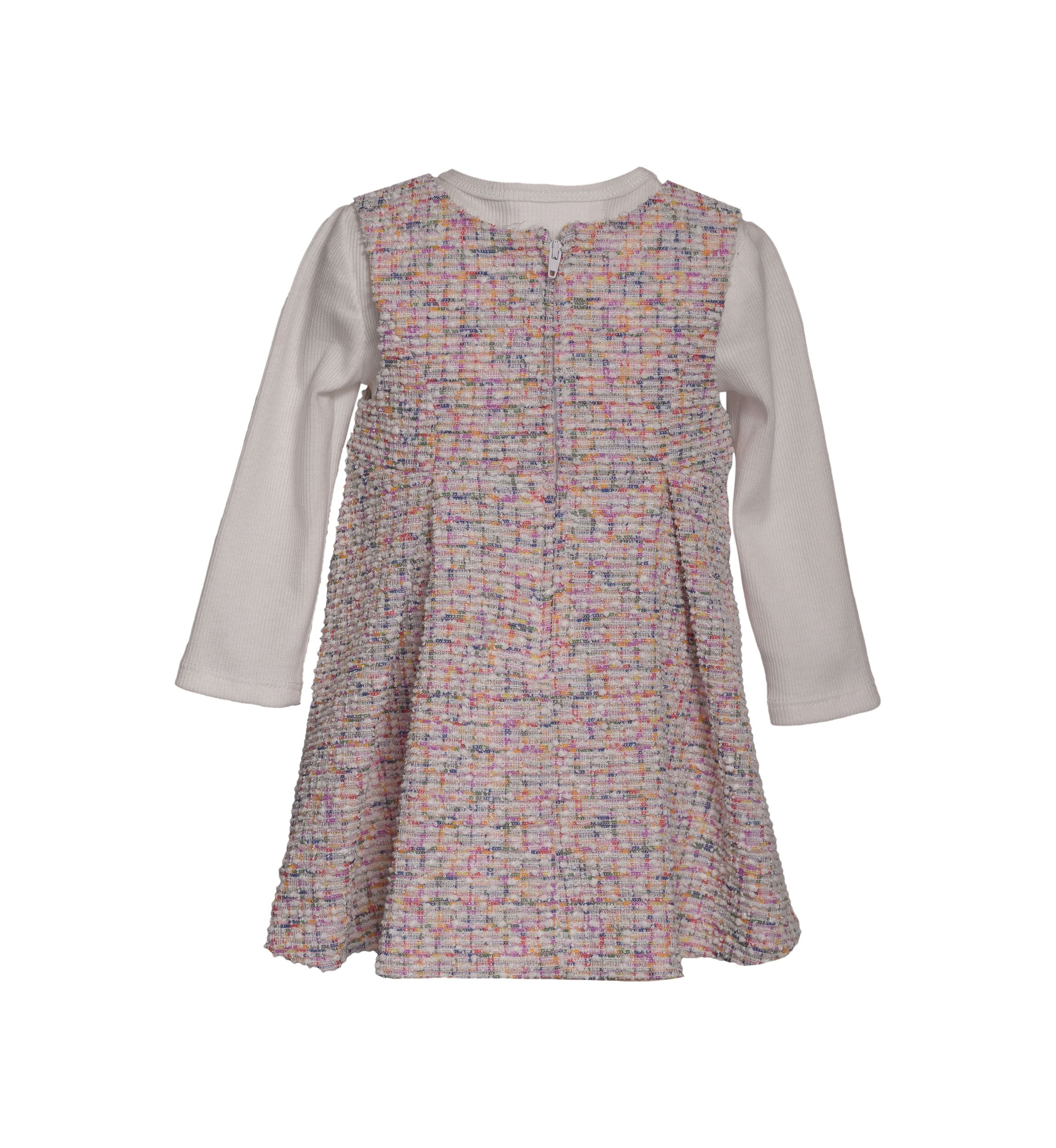 Toddler Girls Bouclé Jumper Dress Set