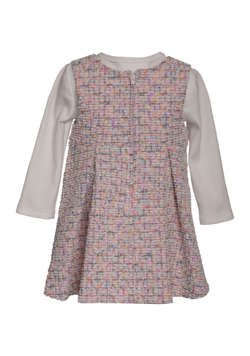 Toddler Girls Bouclé Jumper Dress Set