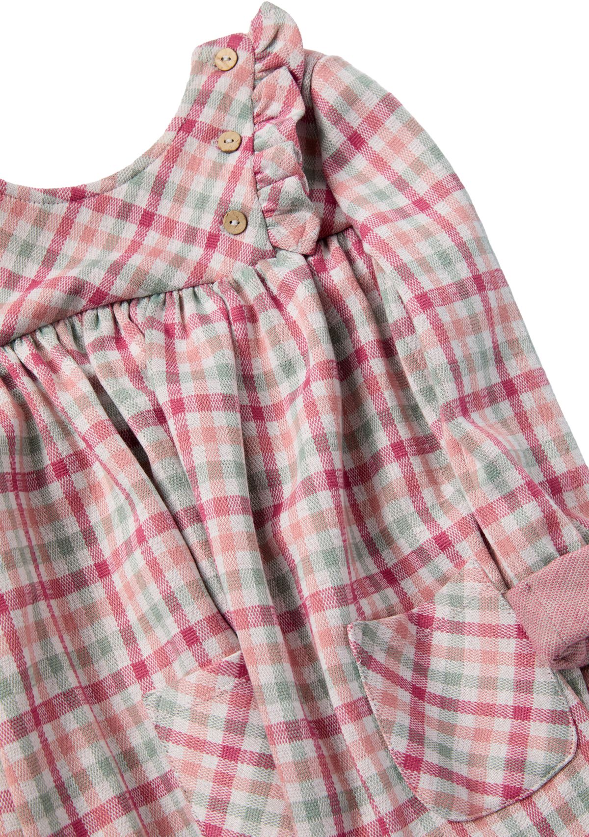 Toddler Girls Long Sleeve Plaid Dress