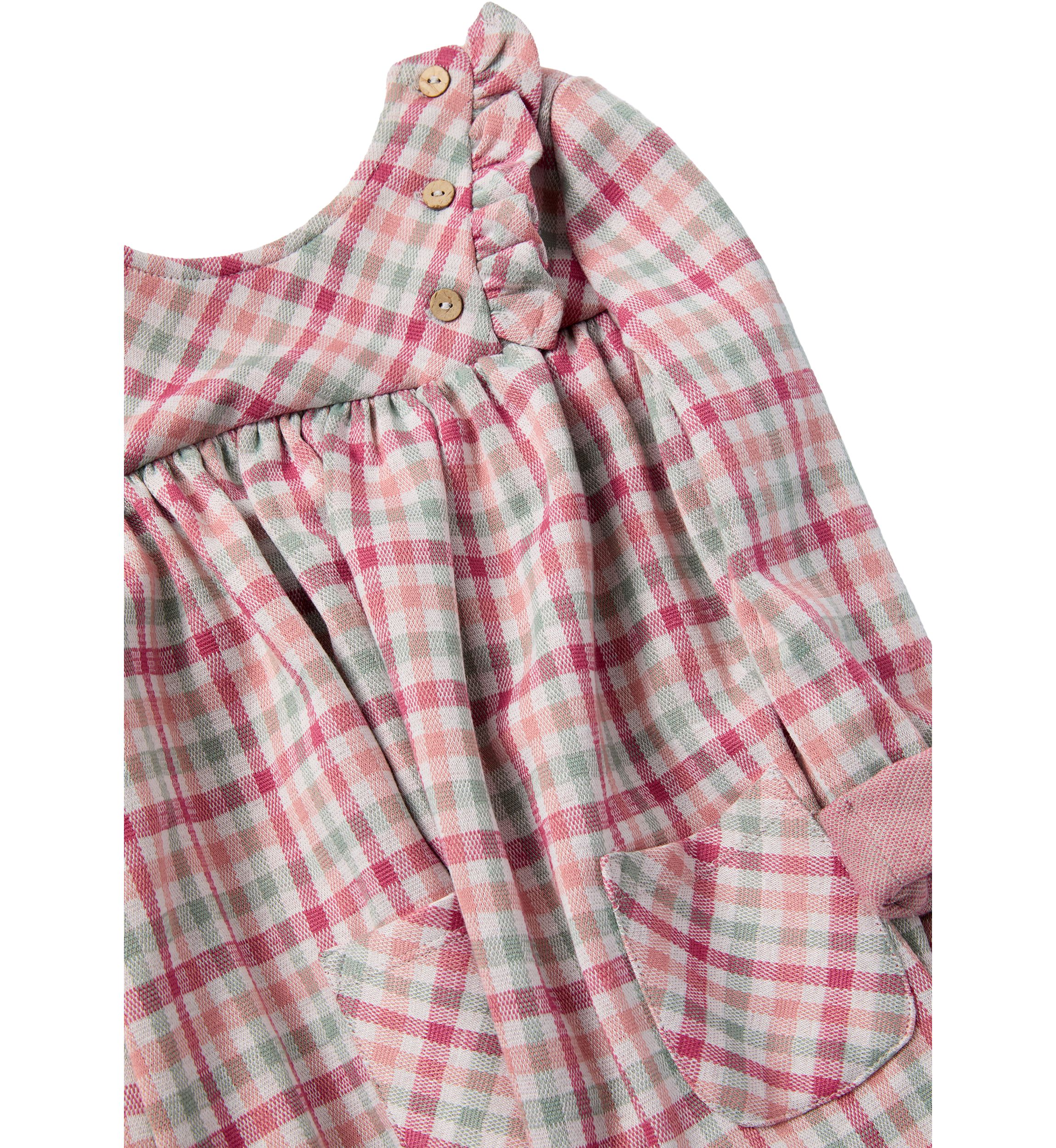 Toddler Girls Long Sleeve Plaid Dress