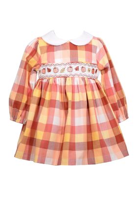 Bonnie Jean Toddler Girls Harvest Collar Smock Dress | belk