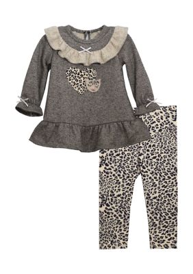 Bonnie Jean Toddler Girls Long Sleeve French Terry Top with Appliqué ...