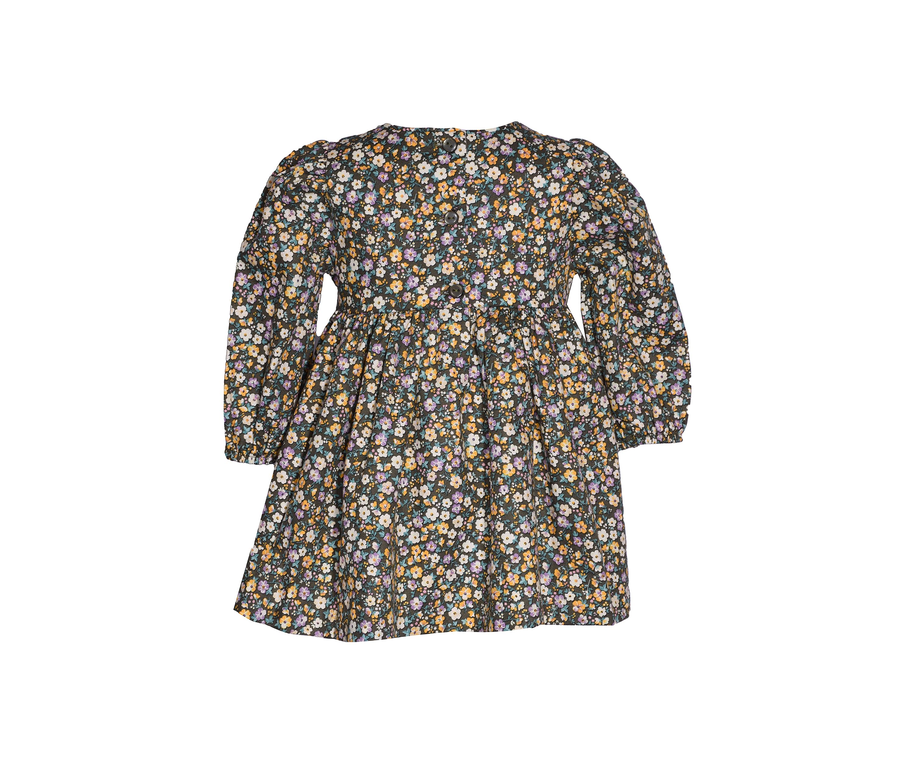 Baby Girls Floral Printed Twill Dress