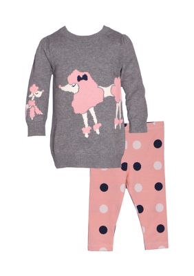 Baby Girls Poodle Sweater Set