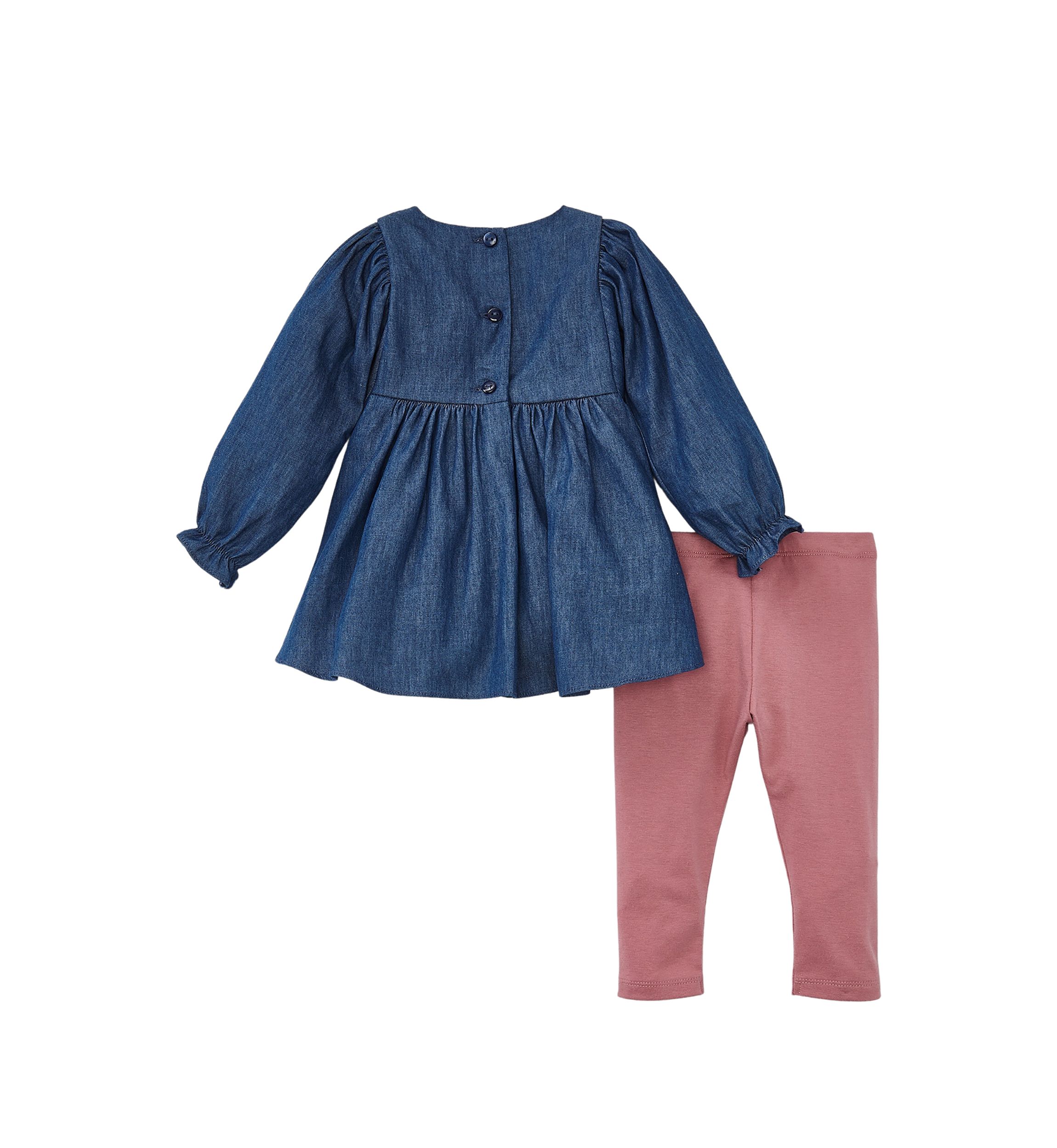 Baby Girls Embroidered Top and Leggings Set