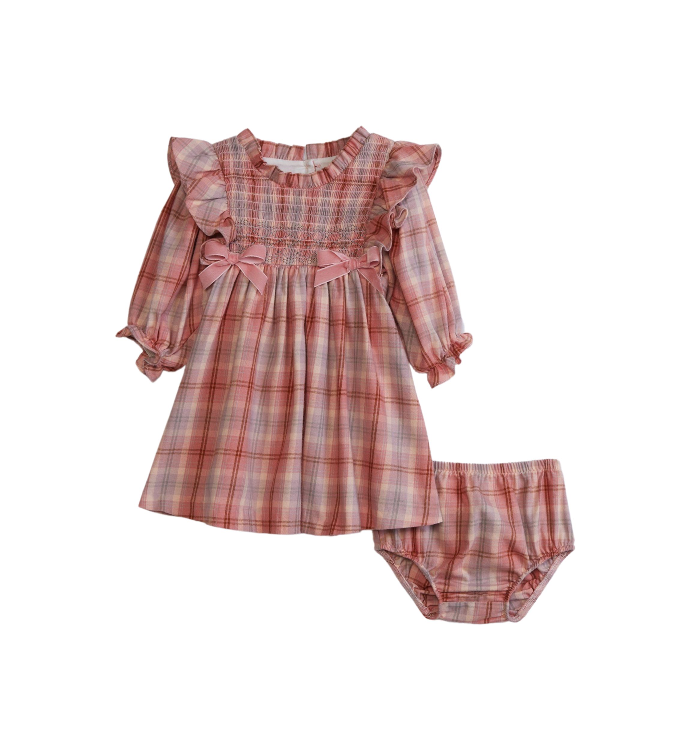 Baby Girls Plaid Printed Dress