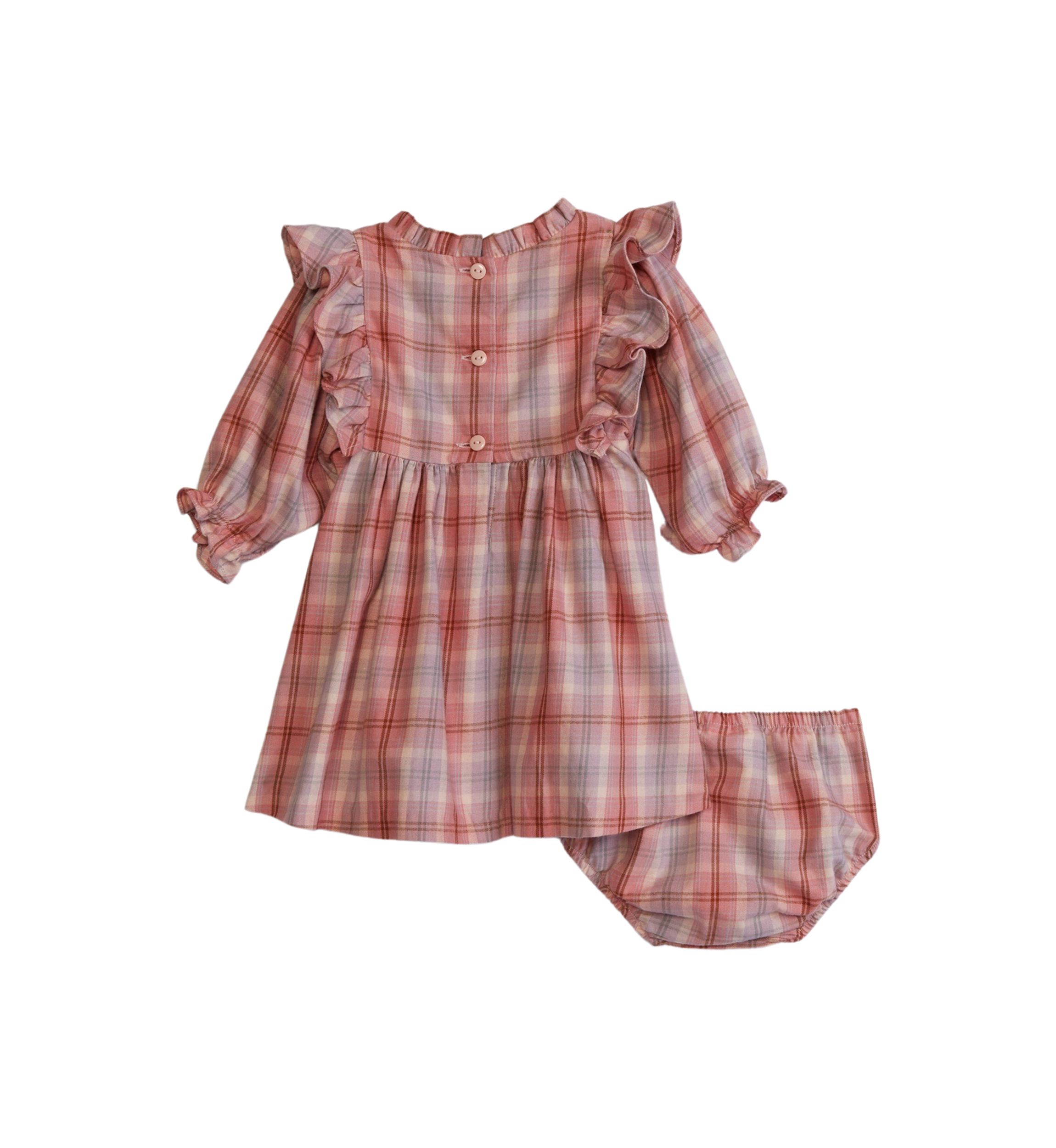 Baby Girls Plaid Printed Dress