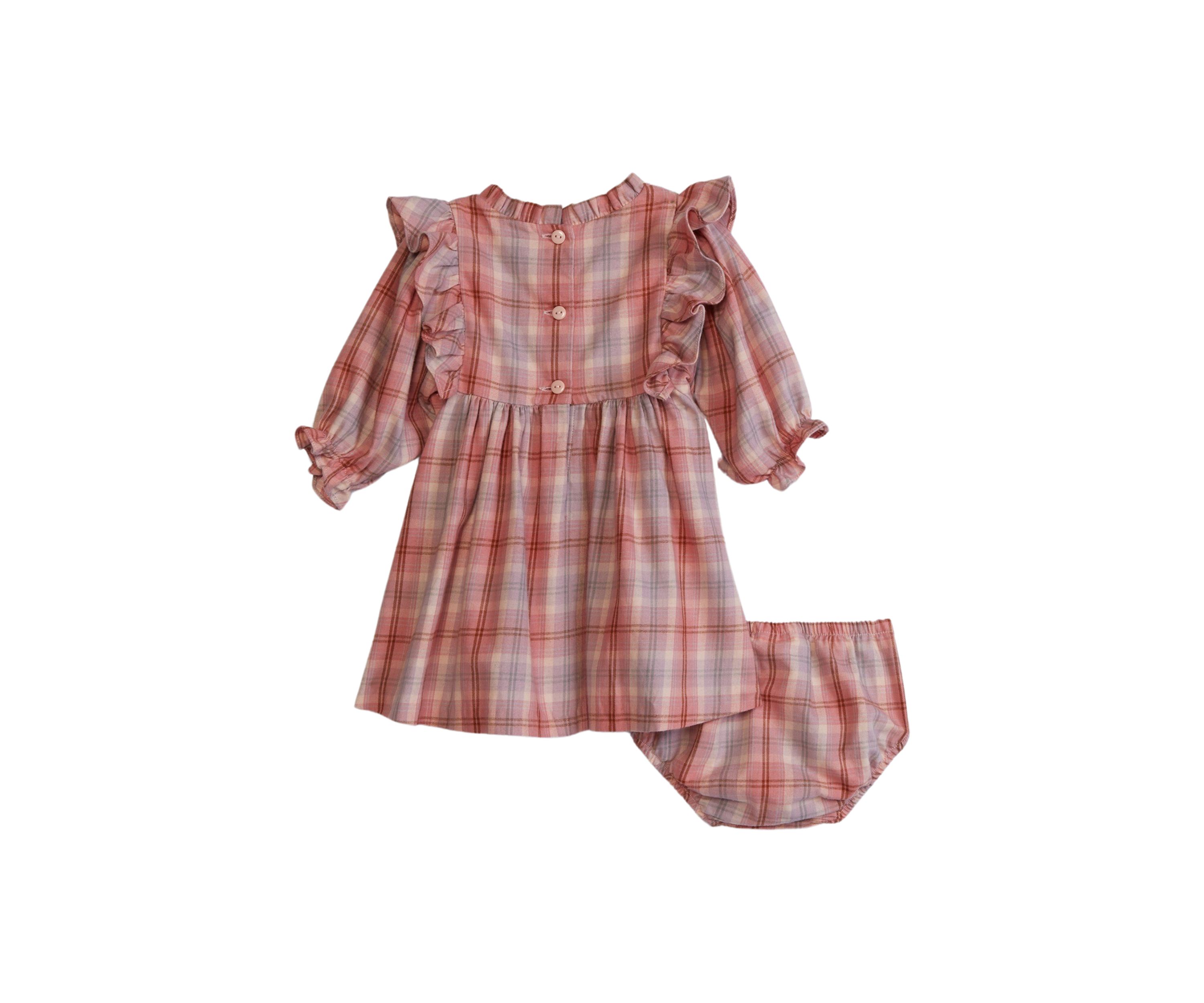 Baby Girls Plaid Printed Dress