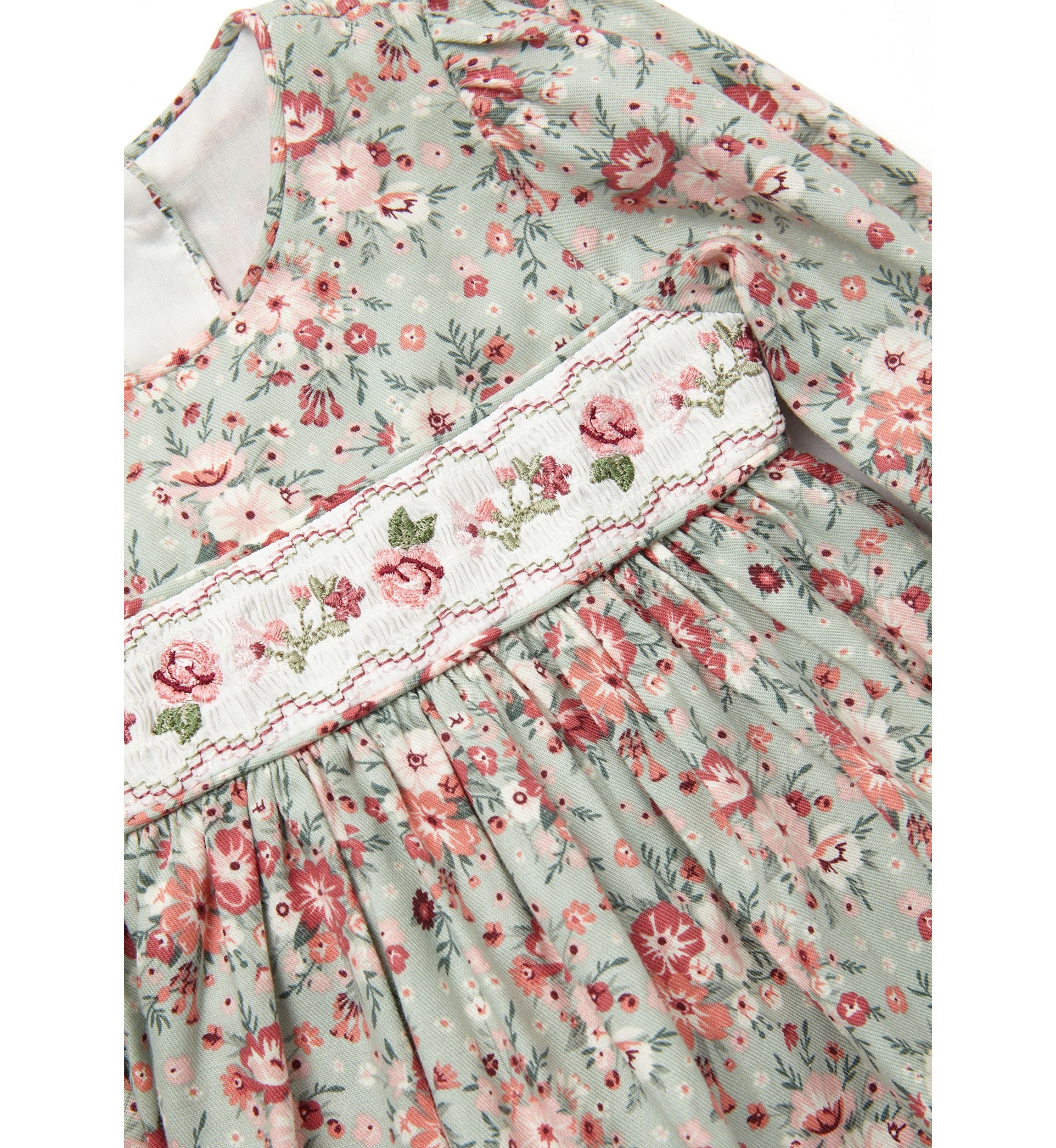 Baby Girls Printed Smocked Dress