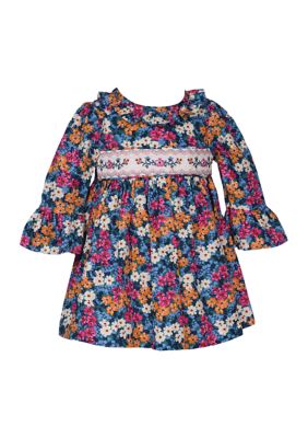 Bonnie Jean Toddler Girls Floral Printed Smocked Dress