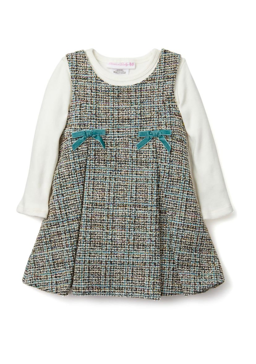Baby Girls Bouclé Jumper Dress Set