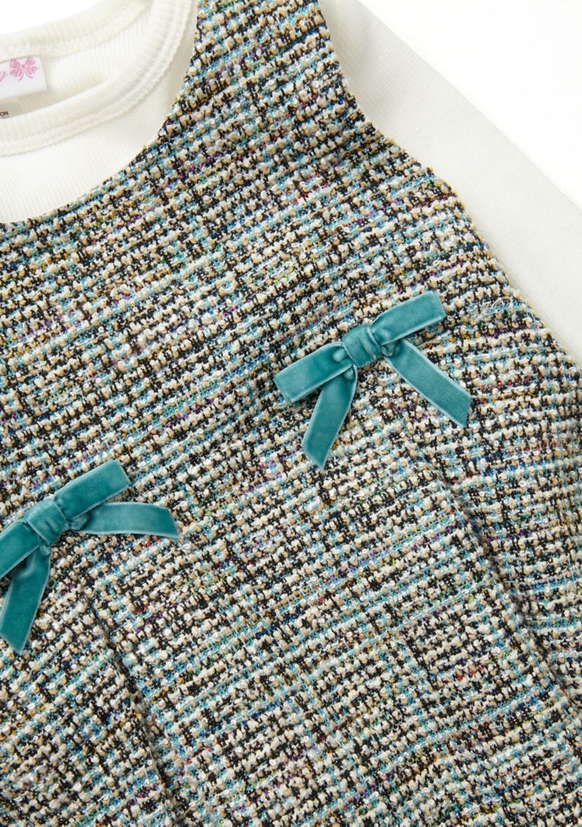 Baby Girls Bouclé Jumper Dress Set