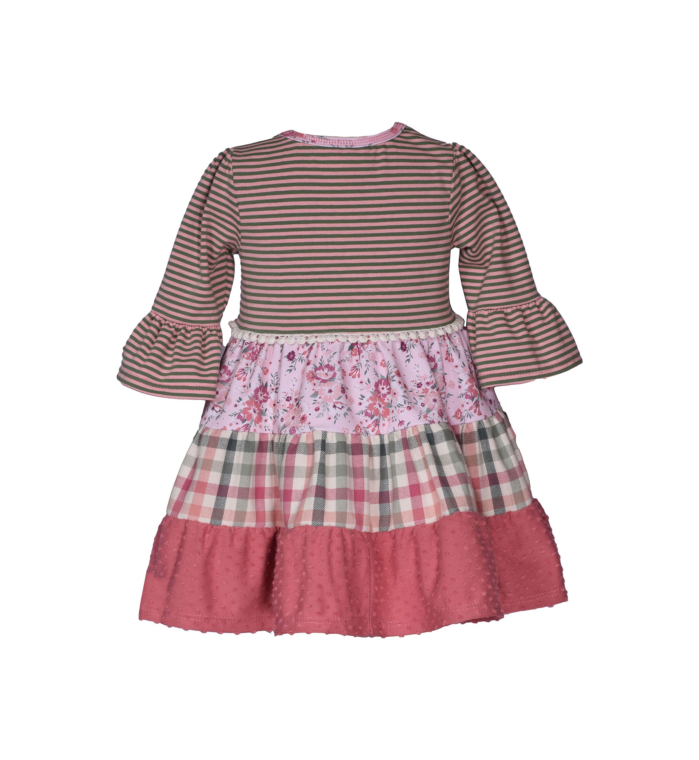 Baby Girls Printed Bell Sleeve Dress