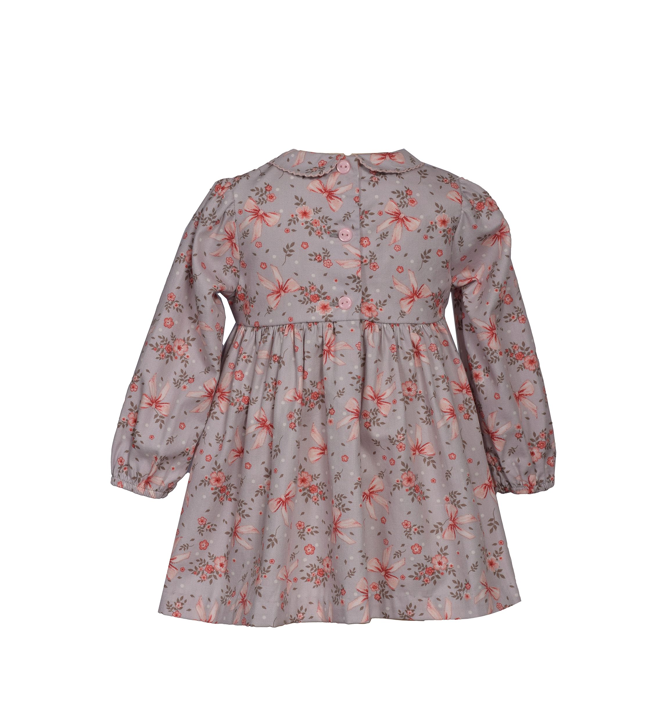 Baby Girls Long Sleeve Floral Smocked Dress
