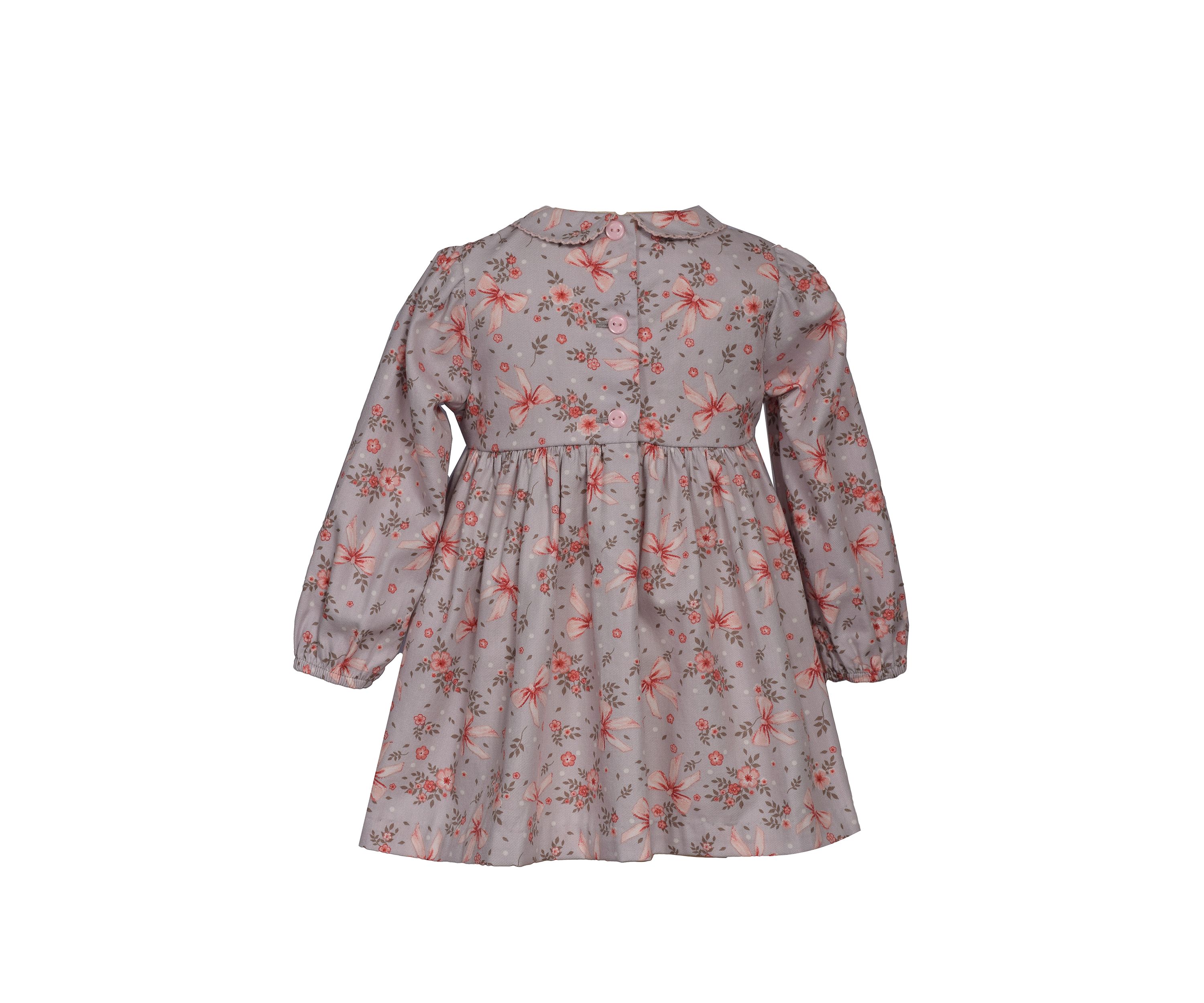 Baby Girls Long Sleeve Floral Smocked Dress