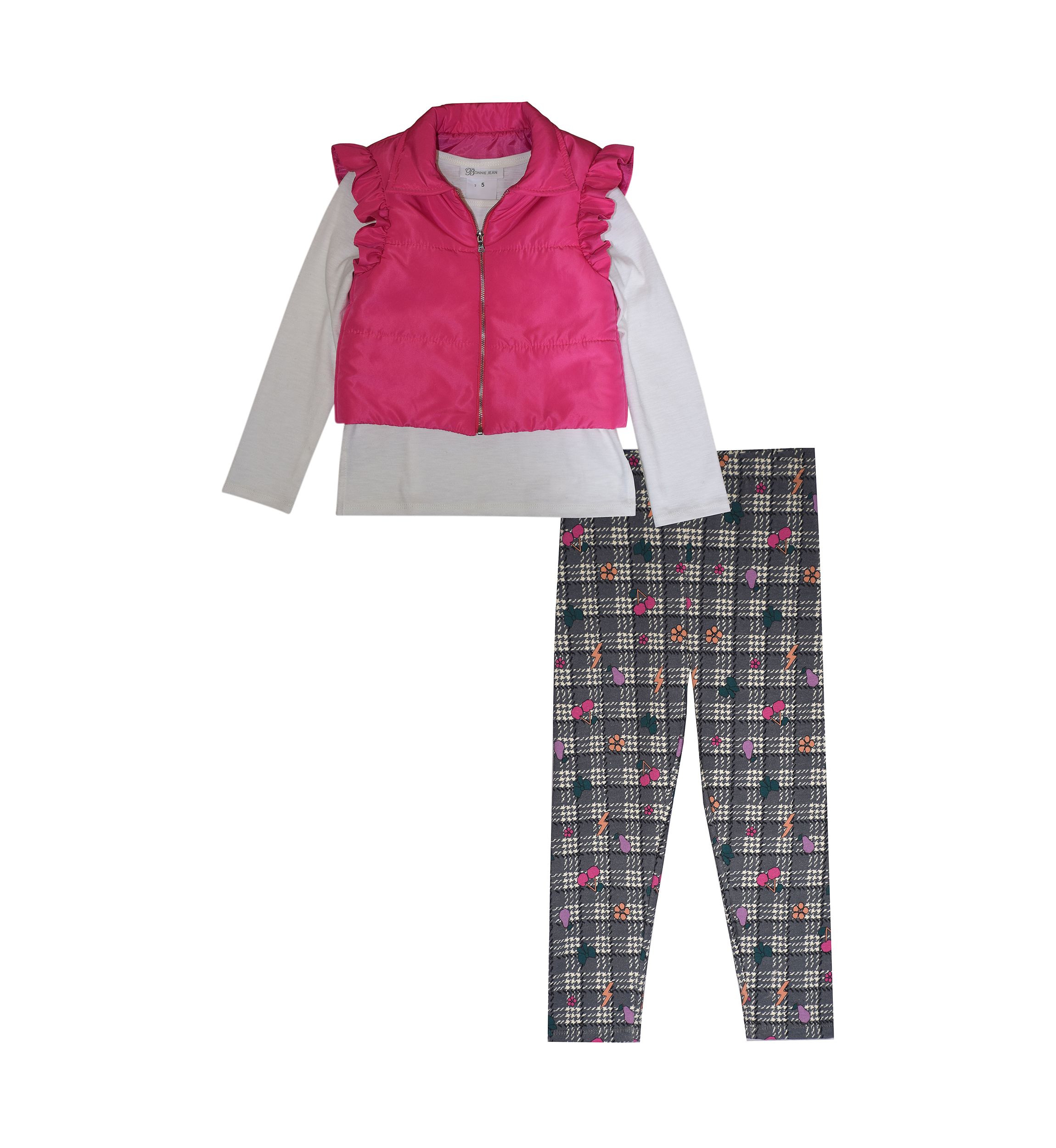 Baby Girls Puffy Vest Set 