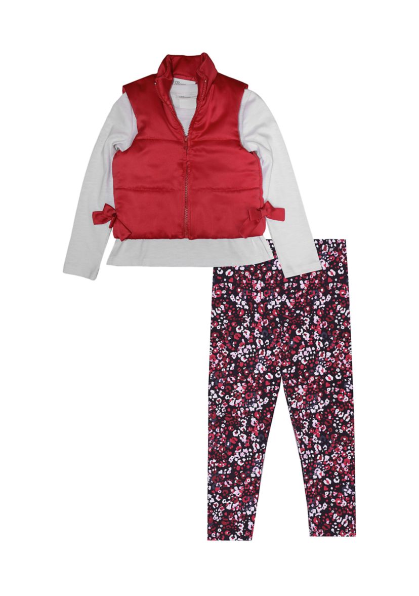 Baby Girls Puffy Vest Set 