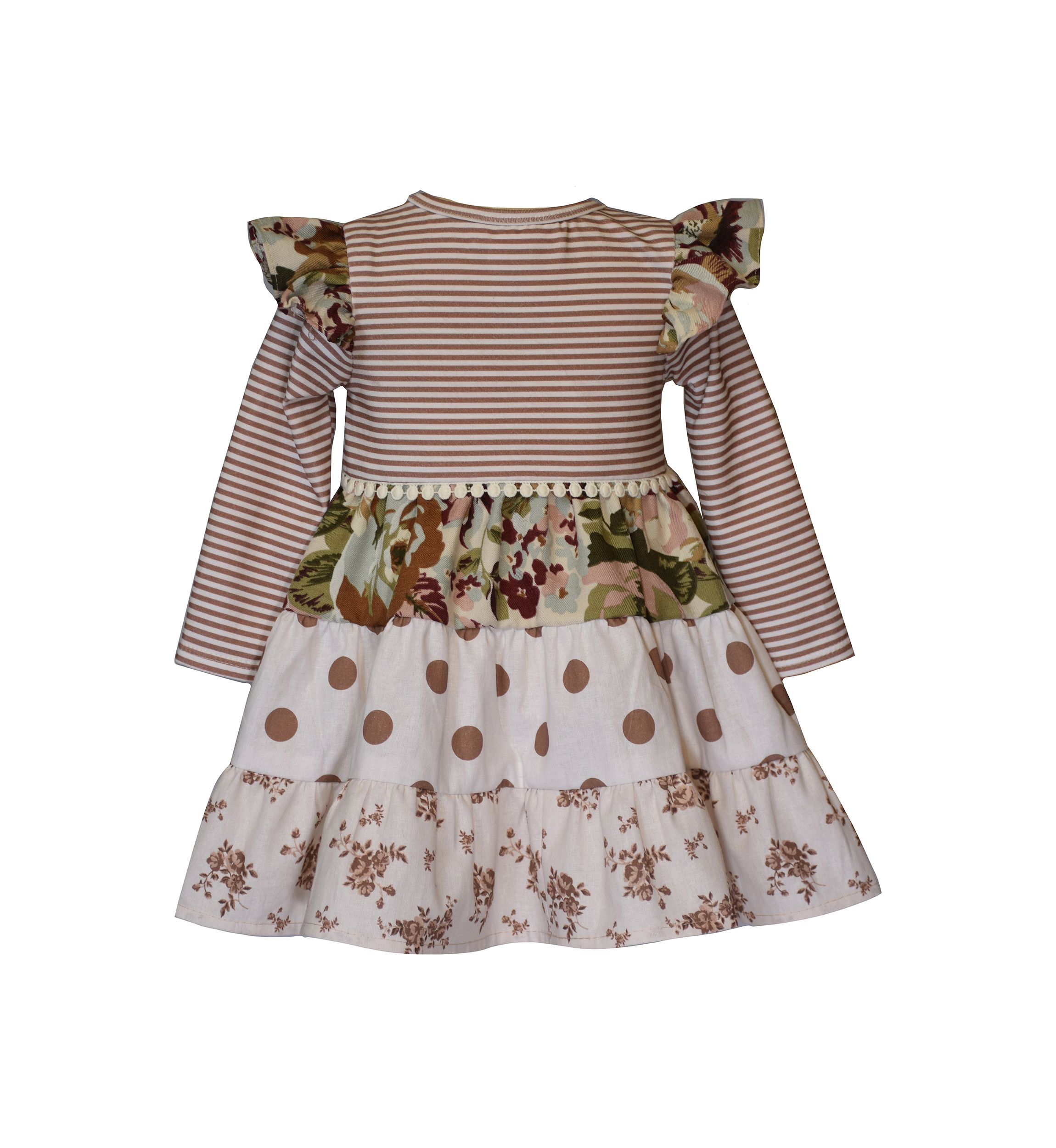 Baby Girls Mixed Media Tiered Dress