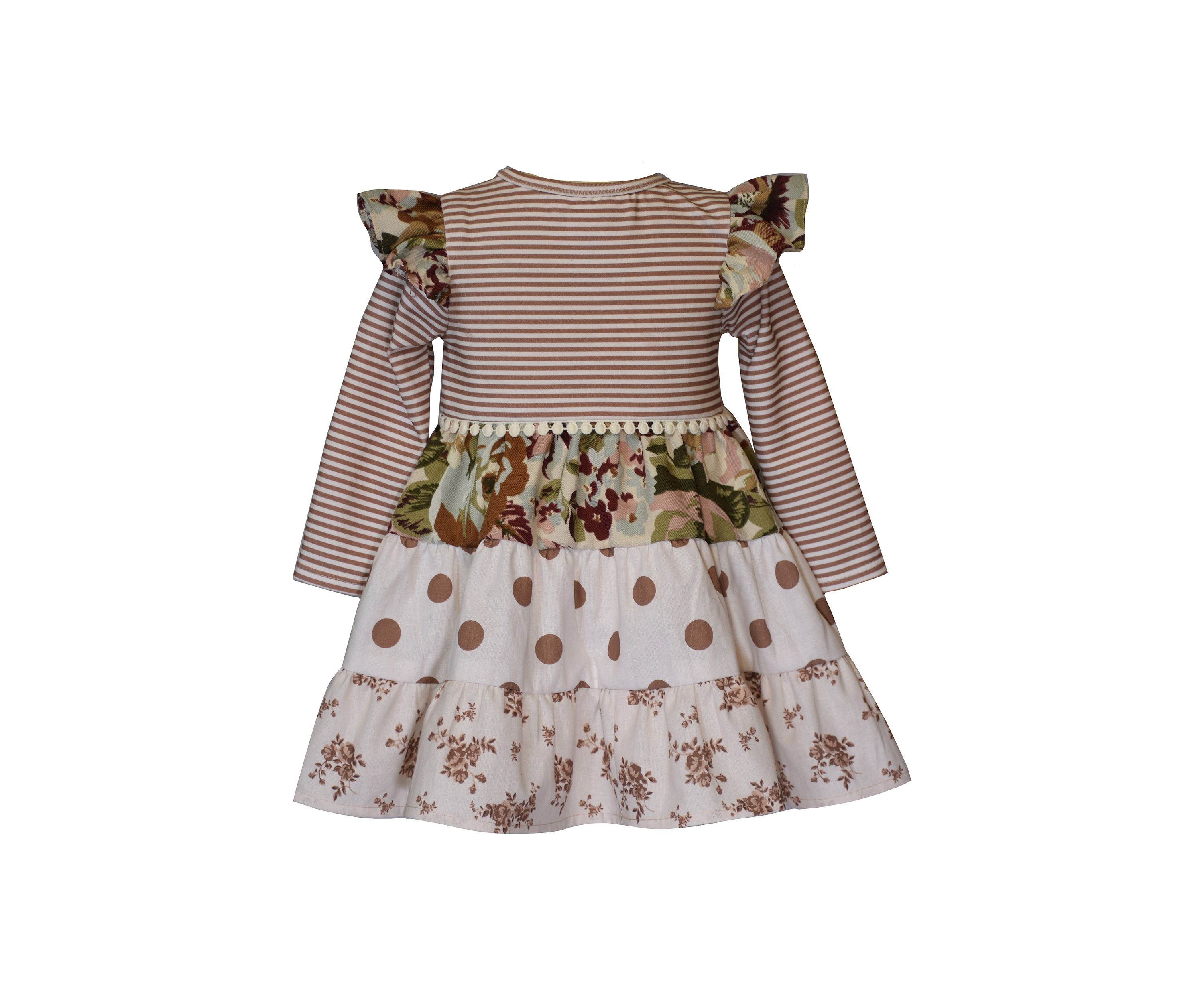 Baby Girls Mixed Media Tiered Dress