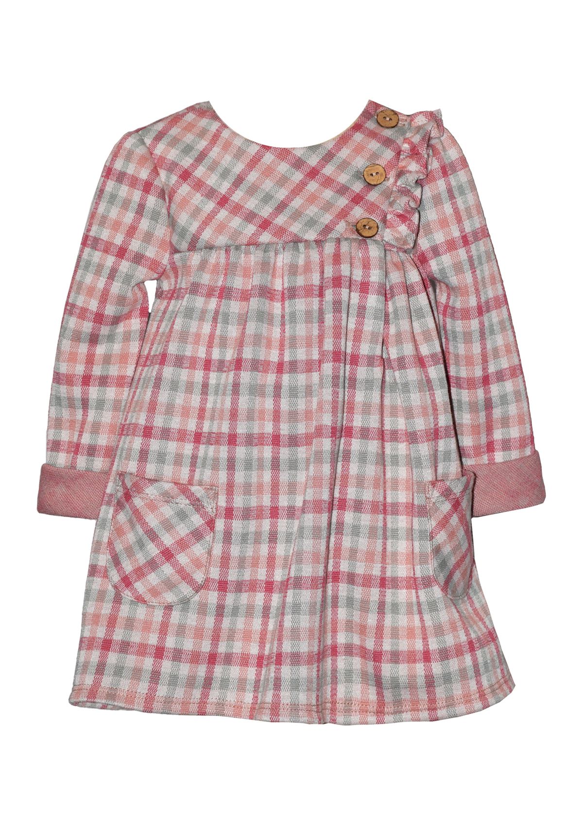 Baby Girls Long Sleeve Plaid Dress
