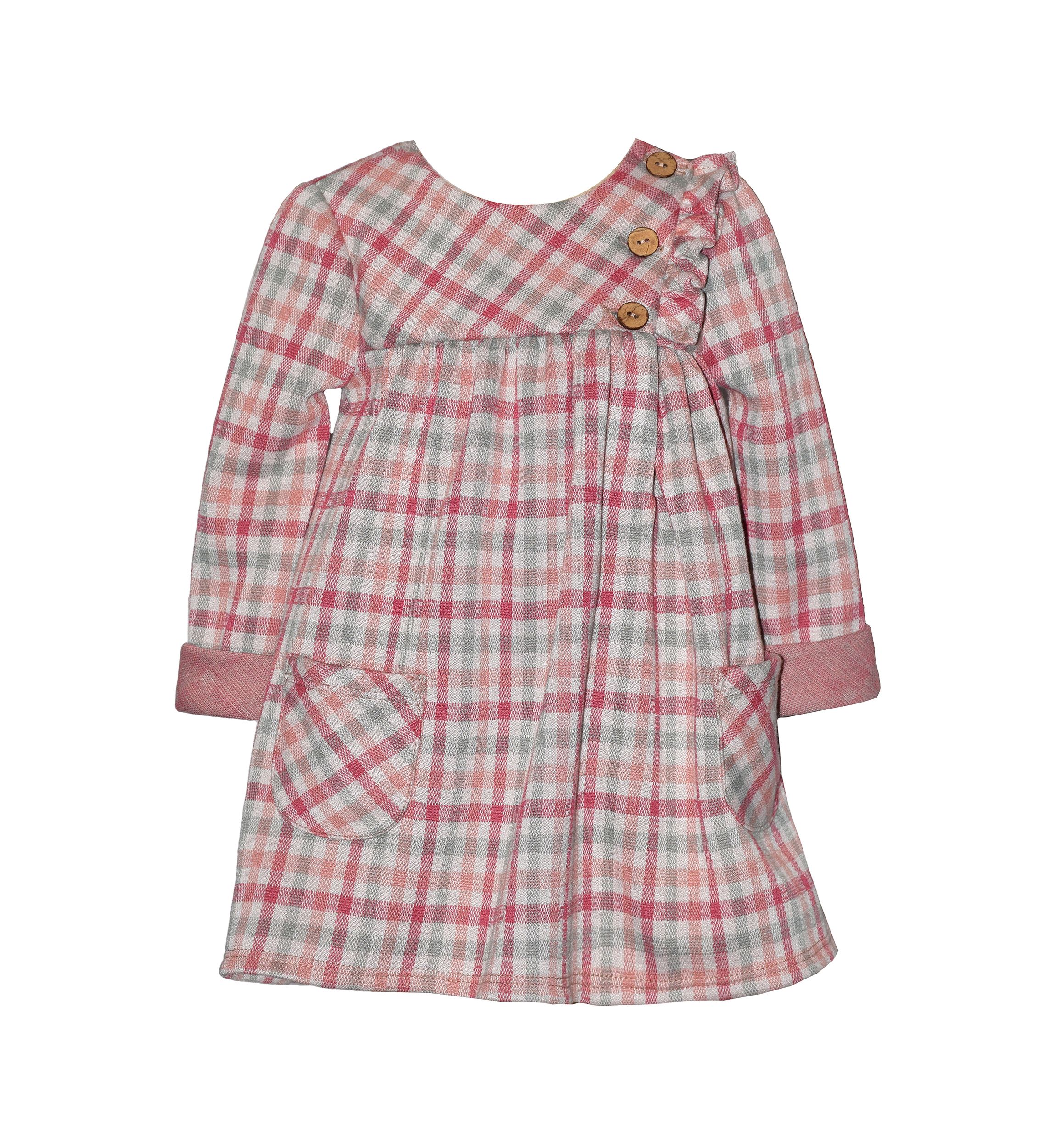 Baby Girls Long Sleeve Plaid Dress